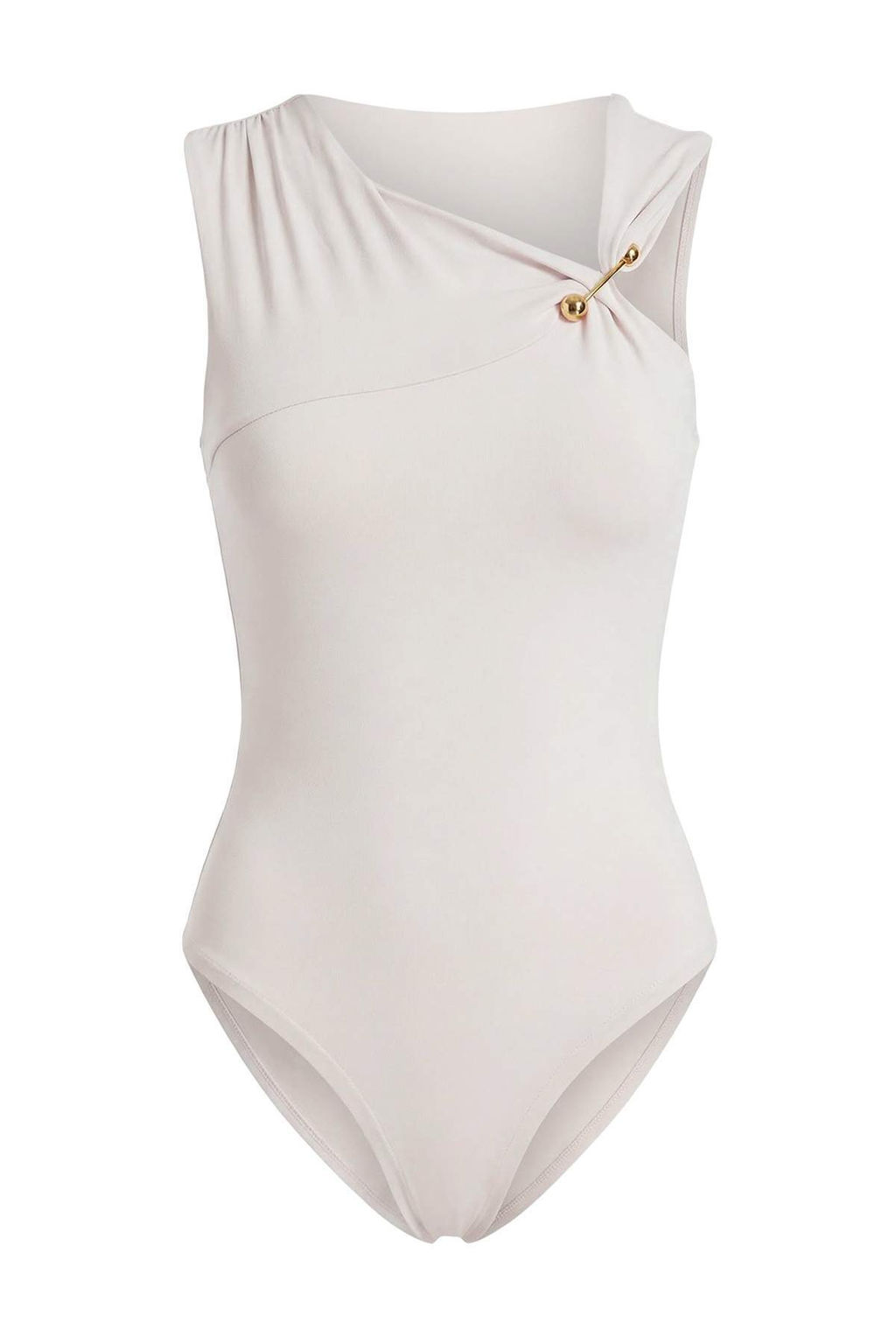 Kahverengi Vucuda Oturan Asimetrik Yaka Aksesuar Detayl? C?tc?tl? Poliamid Orme Body TWOSS26BD00003 - Trendyolmilla фото 3