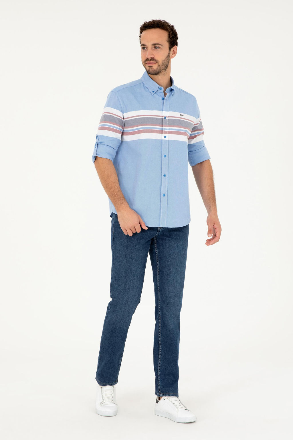 Мужская рубашка Saks с длинным рукавом Неожиданная скидка в корзине - U.s. polo assn фото 4