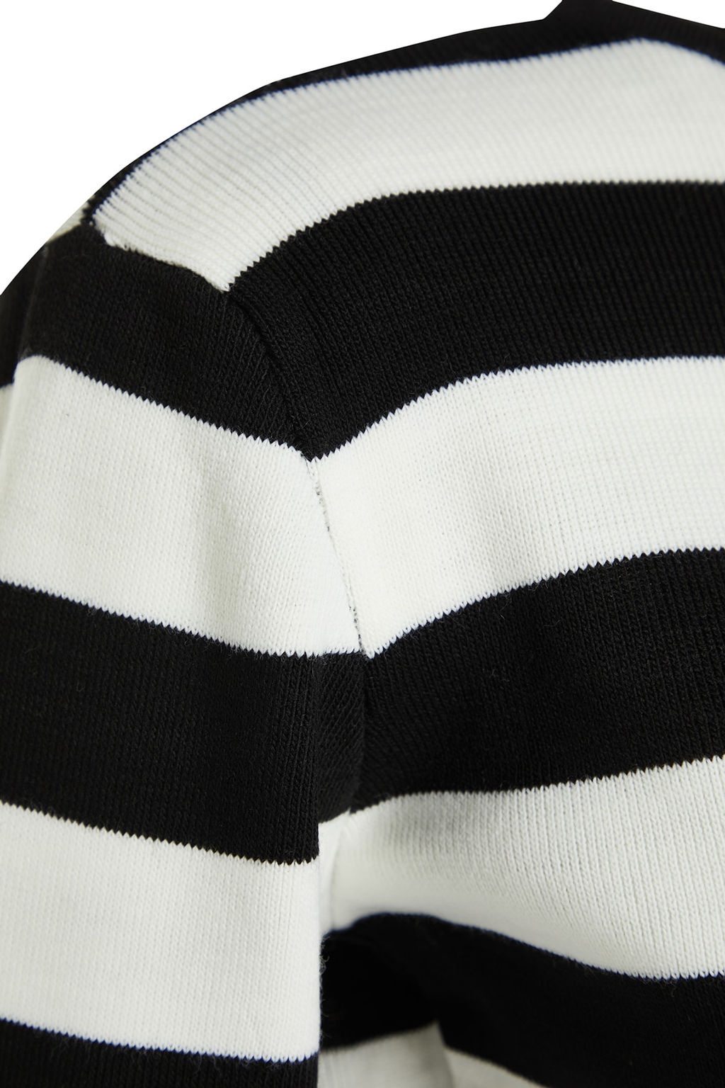 Siyah Crop Basic Cizgili Triko Kazak TWOAW23KZ00034