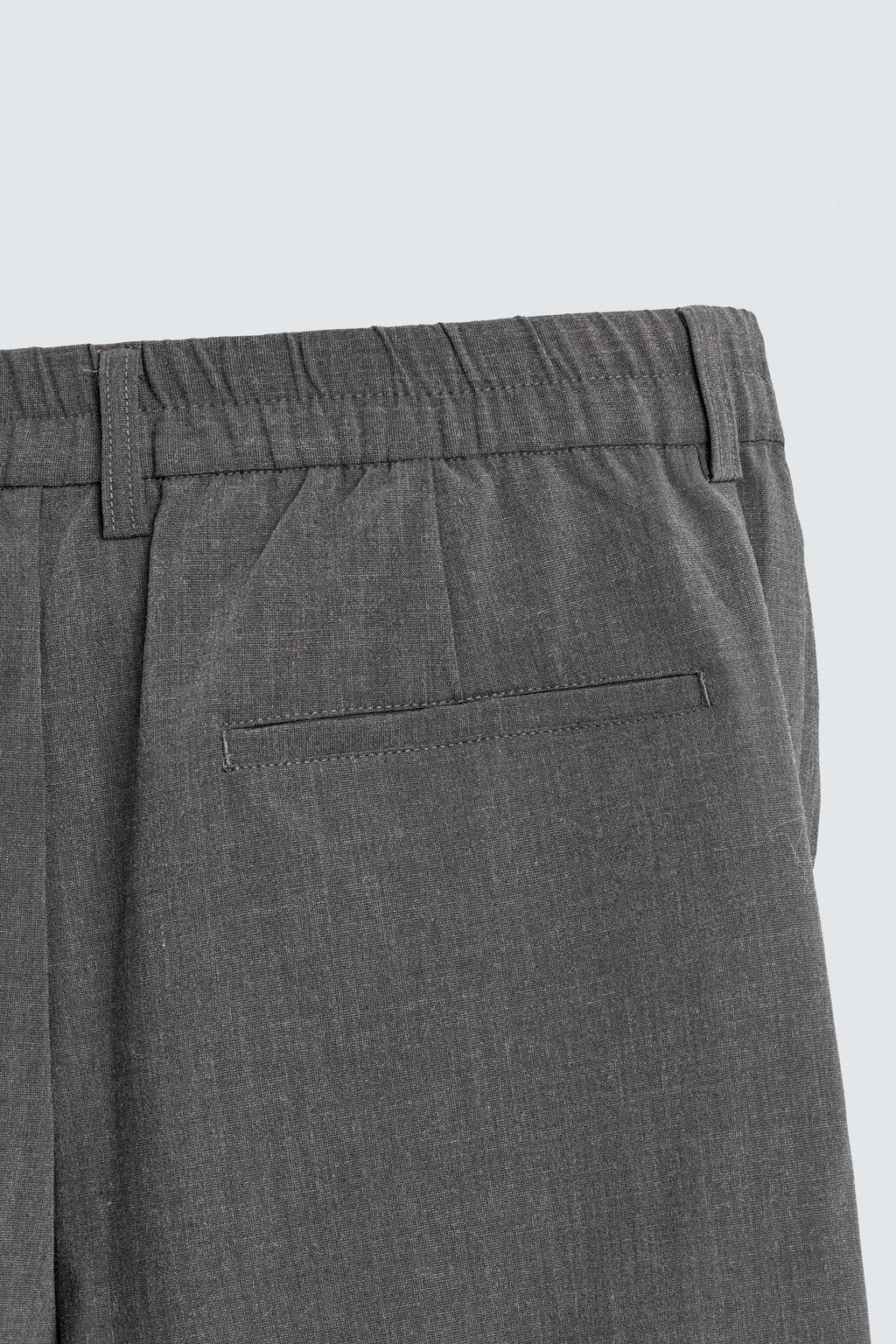 PANTAL?N WIDE FIT PLIEGUES / Gris - Zara фото 9