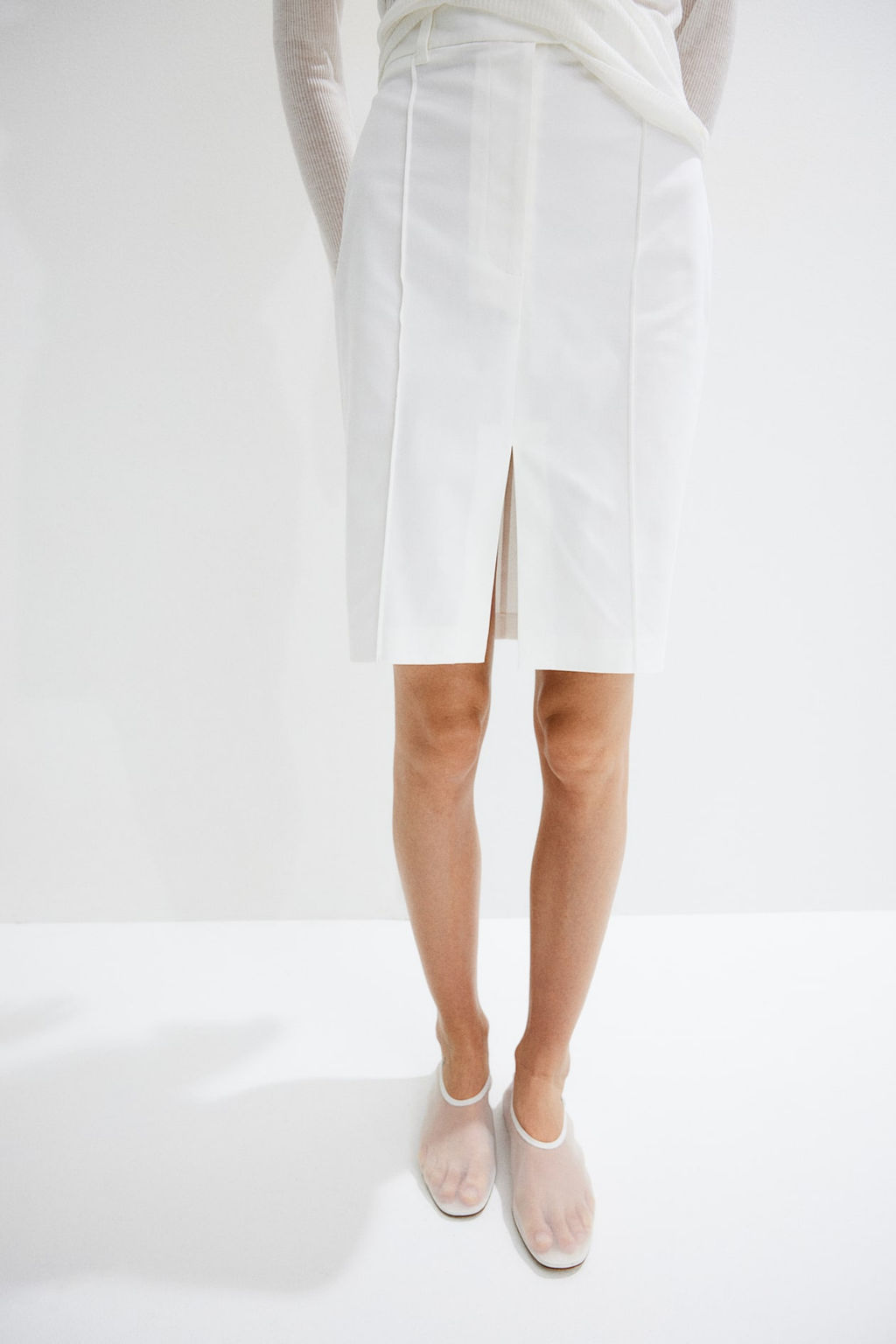 Falda en mezcla de lino - H&m фото 3