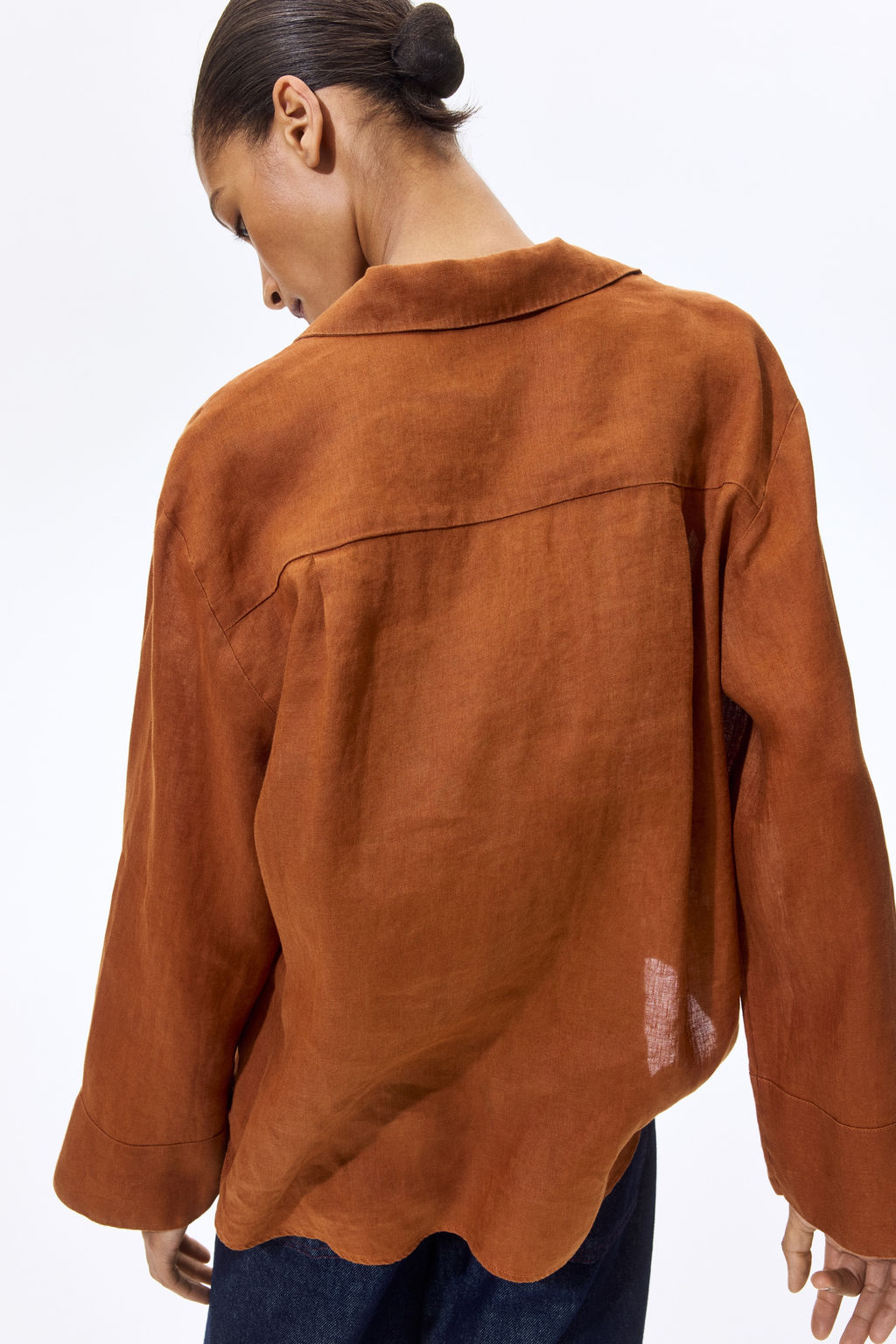 Camisa oversize de lino - H&m фото 3