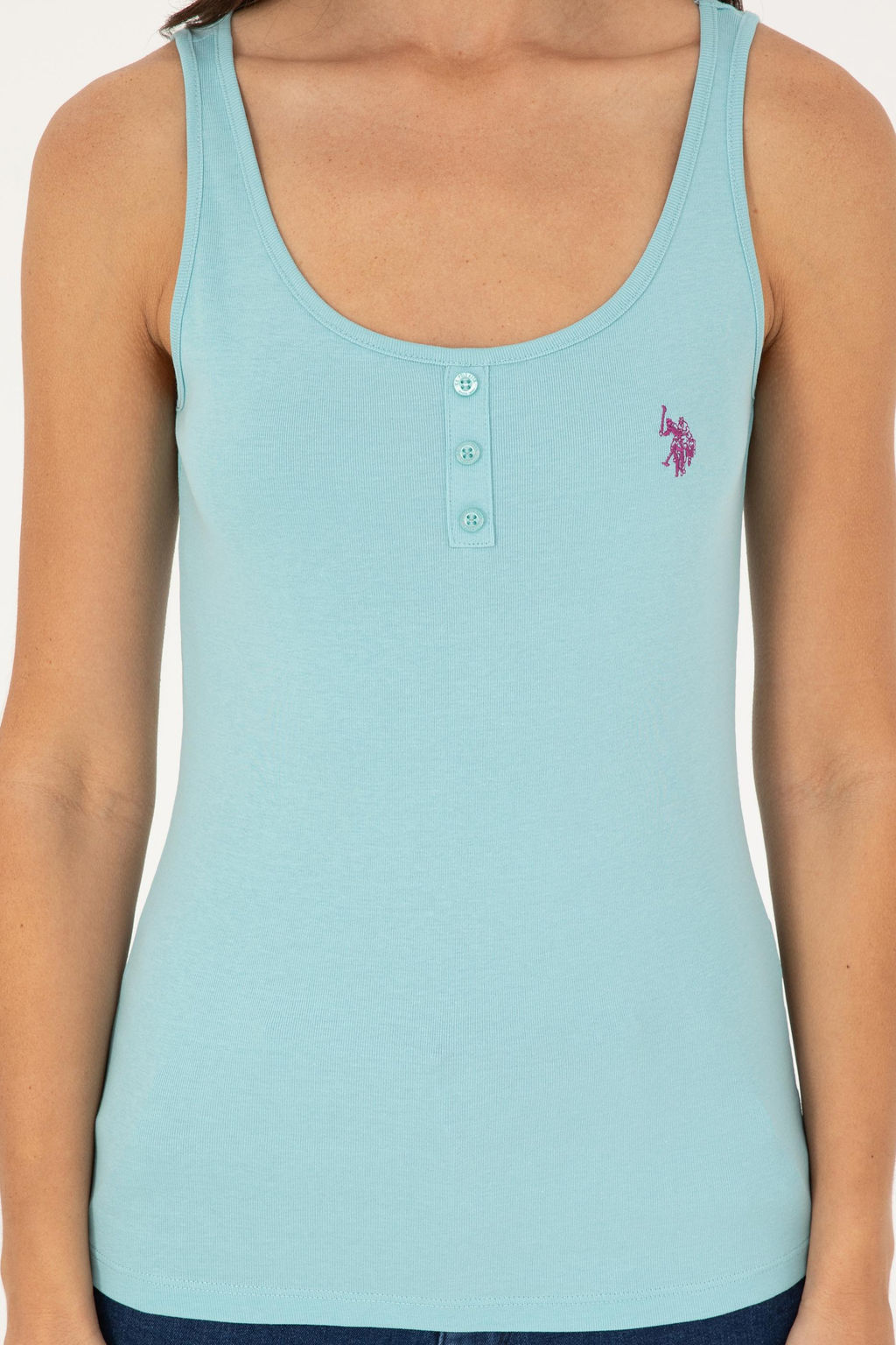 Женская мятная базовая футболка Неожиданная скидка в корзине - U.s. polo assn фото 6