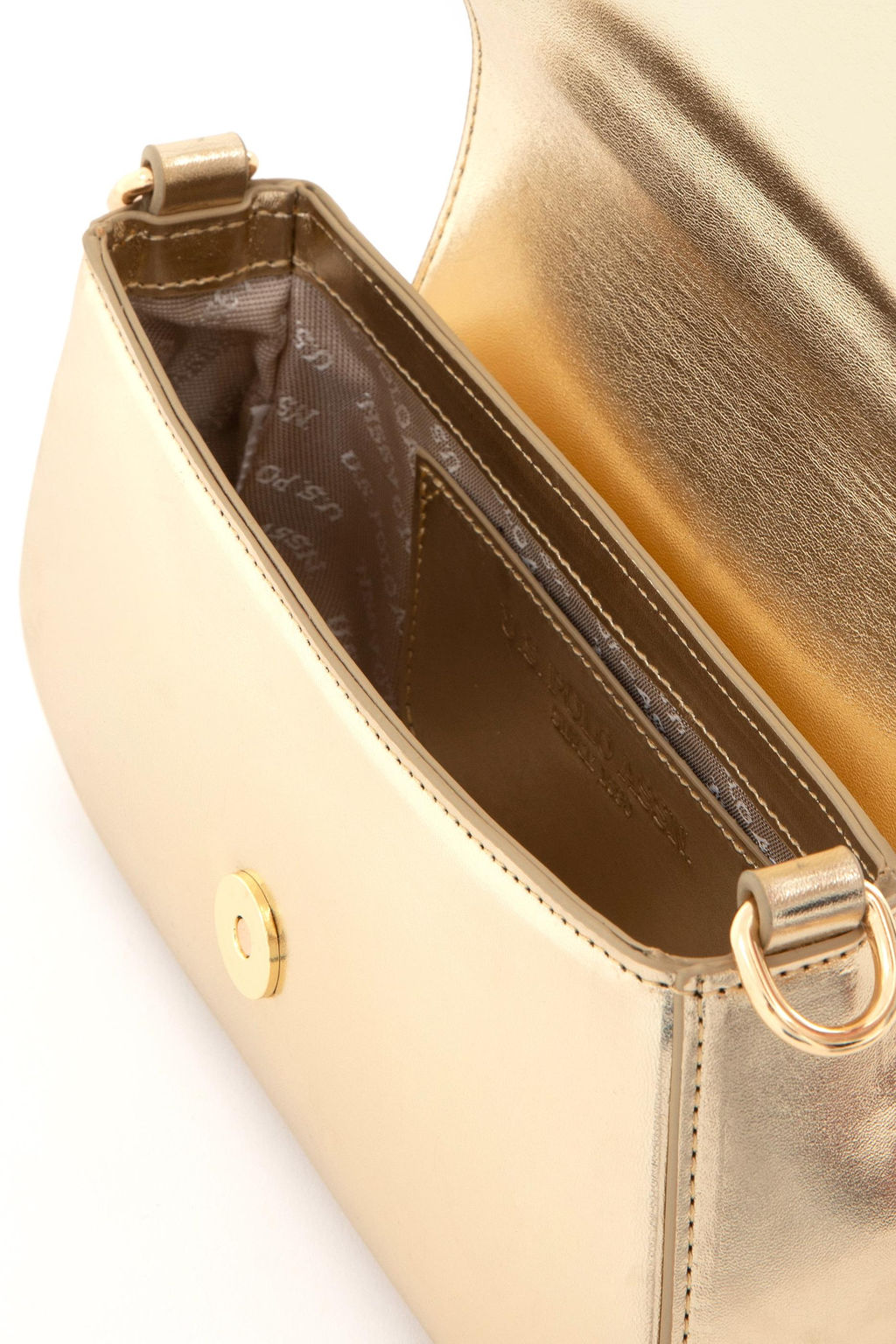 Женская желтая блестящая вечерняя сумка - U.s. polo assn фото 7