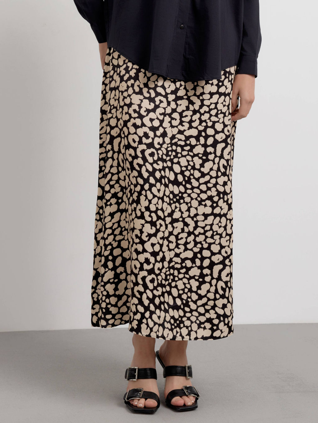 CONTE Юбка А-силуэта из премиальной вискозы LU 2615 leopard - Conte elegant фото 4