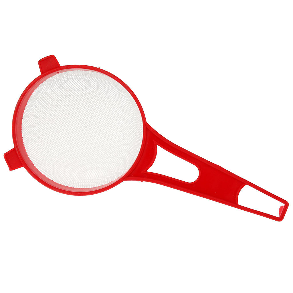 Сито пластмассовое Колорит д8,5см, h4,7см, с ручкой, 2 держателя, цвета в ассортименте: зеленый, красный, синий, желтый (18,5х8,5х4,7см) (Китай) - Домашняя мода фото 2