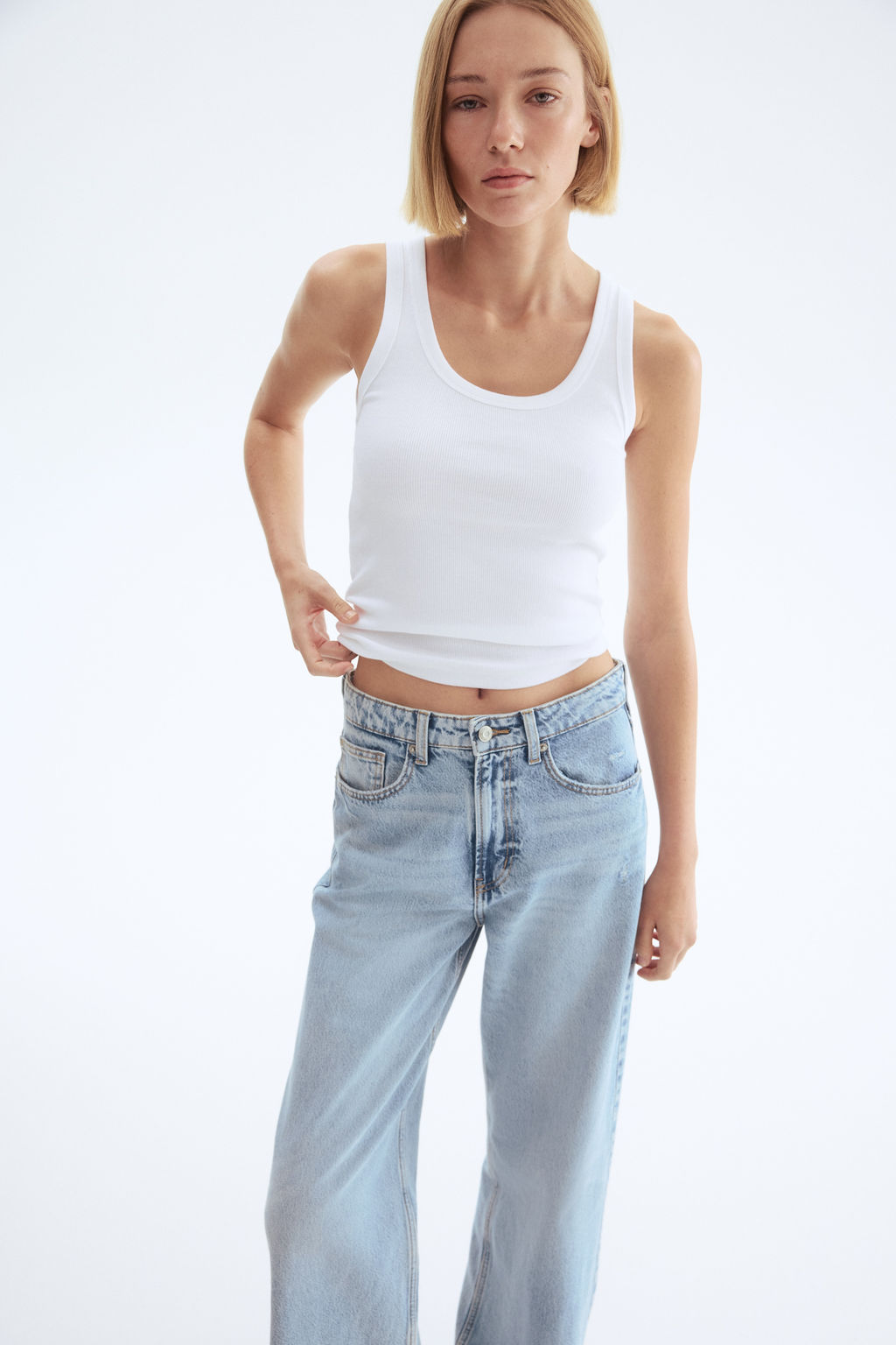 Wide High Waist Jeans - H&m фото 20