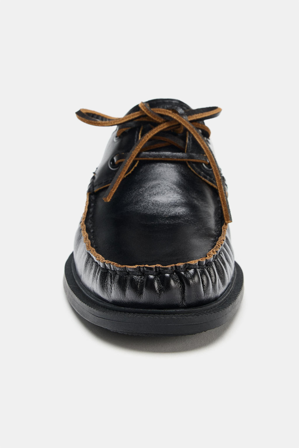 FLAT LEATHER DECK SHOES