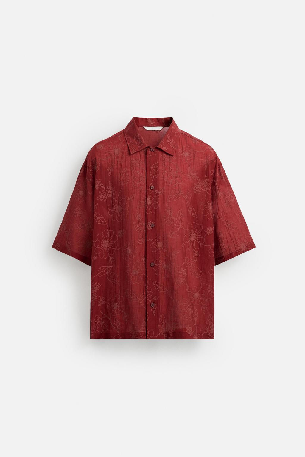 FLORAL TEXTURED SHIRT  OTIS KWAME KYE QUAICOE - Zara фото 7