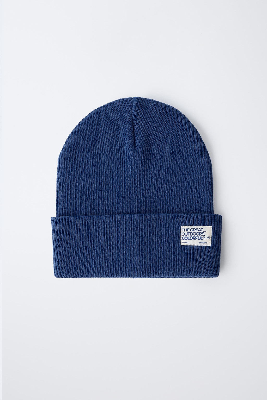 RIBBED KNIT BEANIE WITH LABEL - Zara фото 4