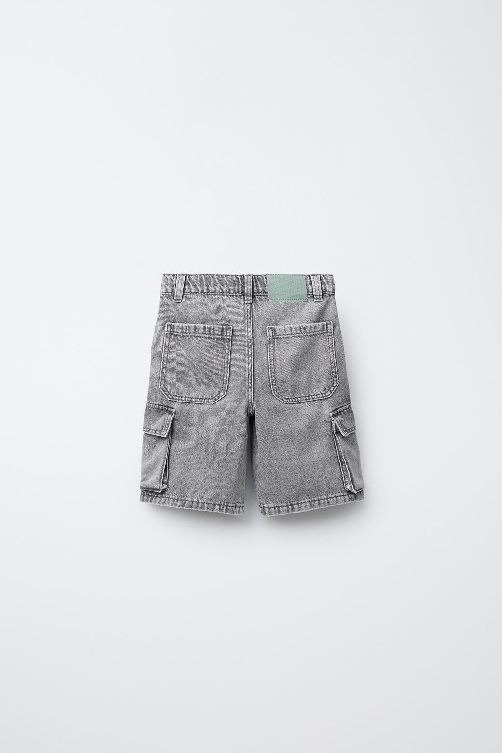 WIDE MULTI-CARGO DENIM BERMUDA SHORTS - Zara фото 2