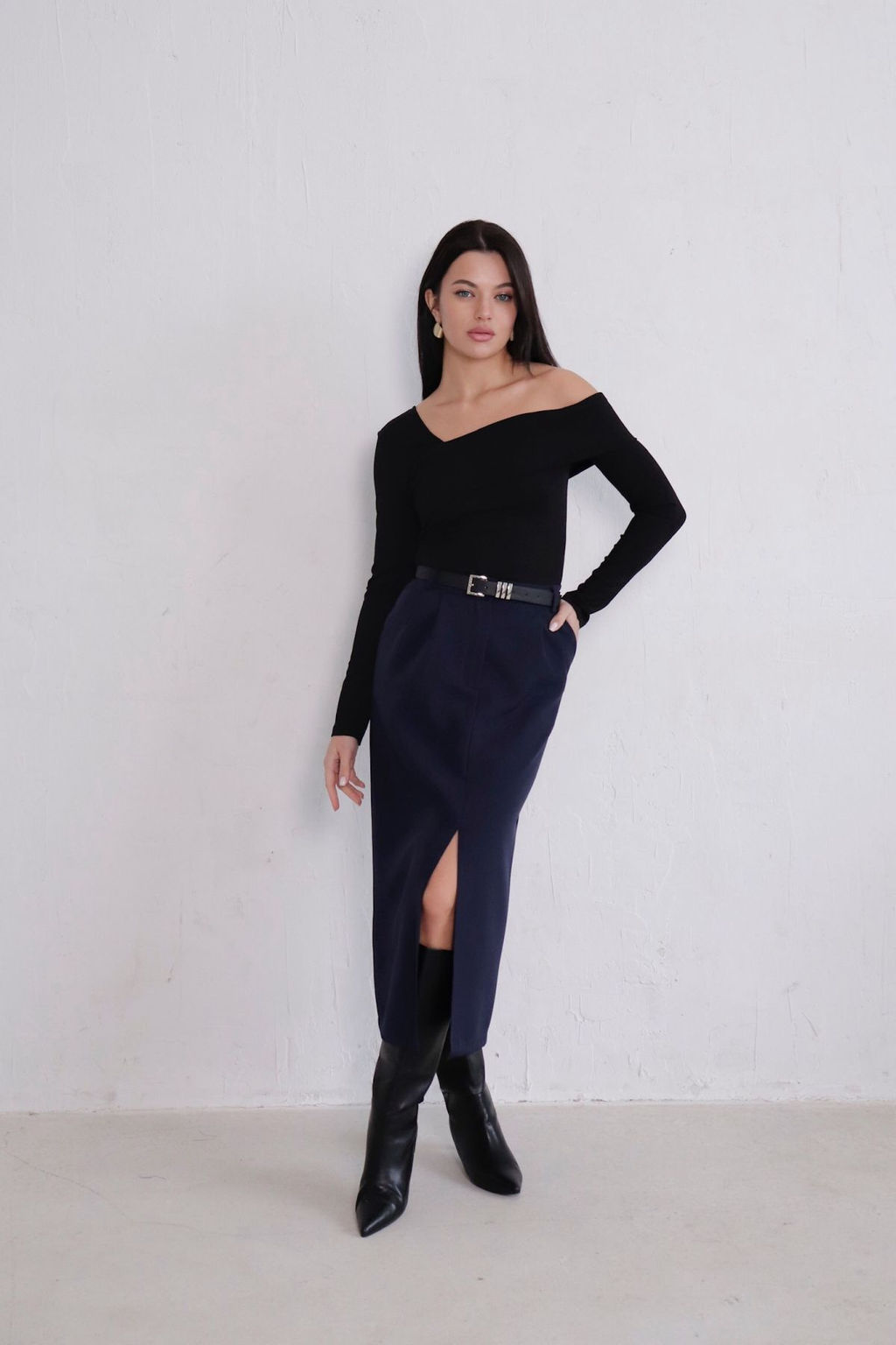 Юбка миди-макси с разрезом спереди - Martichelli фото 137