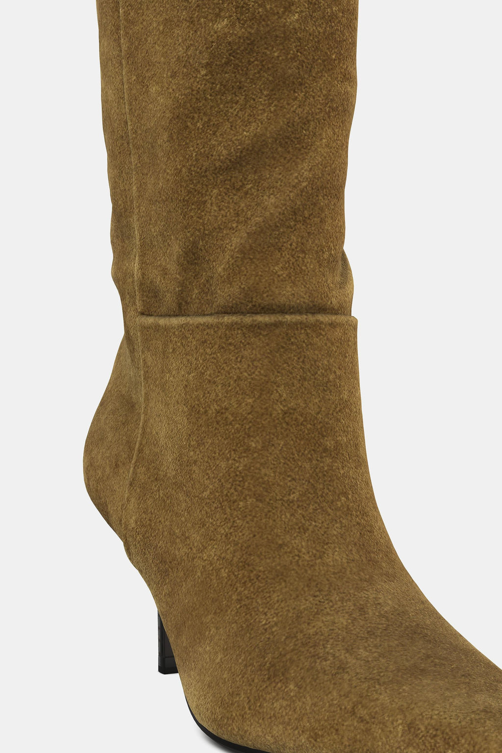 SPLIT SUEDE STILETTO HEEL BOOTS - Zara фото 2