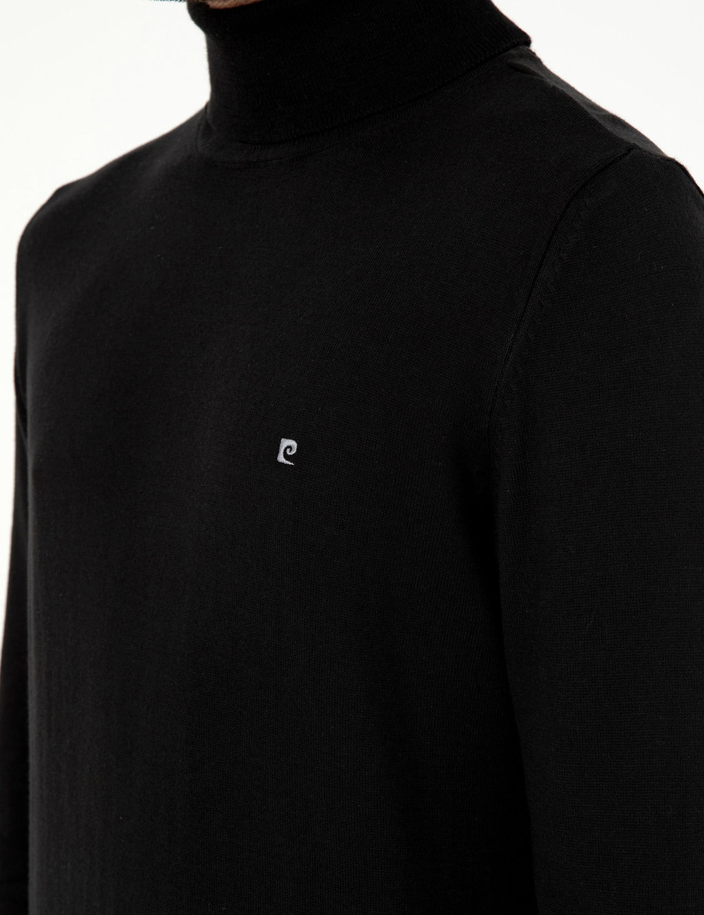 Siyah Slim Fit Bal_k__ Yaka Basic Triko Kazak - Pierre cardin фото 7