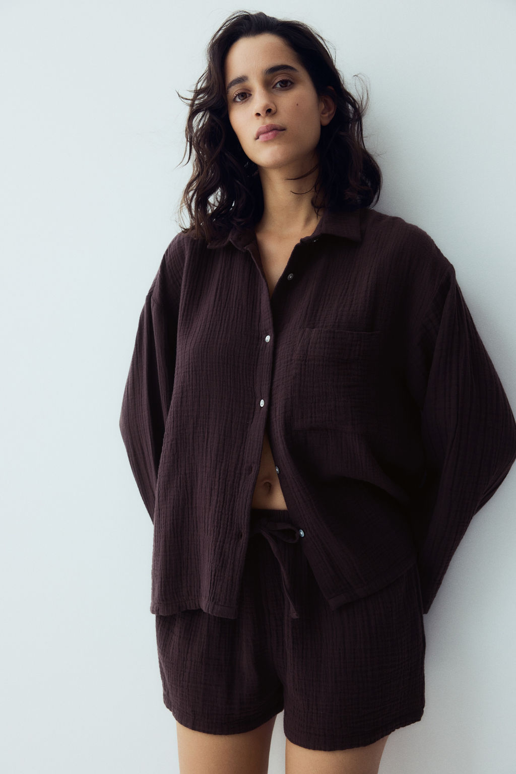 Camisa y pantal?n corto de pijama - H&m фото 14