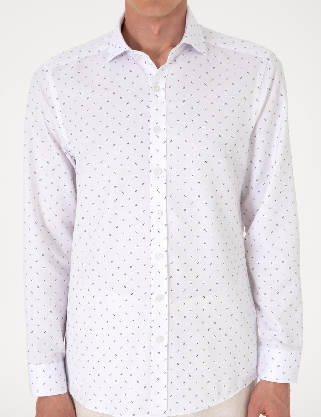 Beyaz Slim Fit Uzun Kollu G_mlek - Pierre cardin фото 6