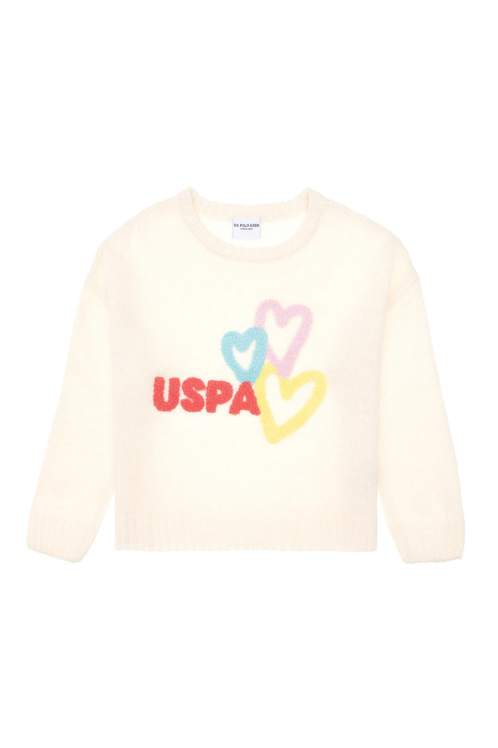 Кремовый свитер для девочки Неожиданная скидка в корзине - U.s. polo assn фото 2