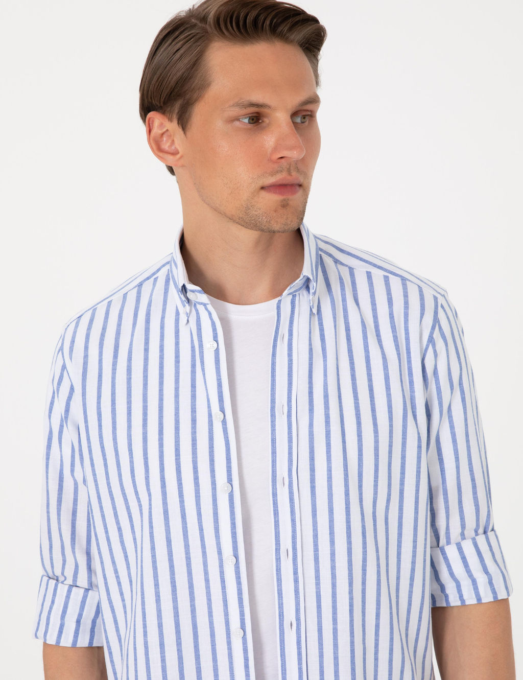 Lacivert Regular Fit _izgili Uzun Kollu G_mlek - Pierre cardin фото 2