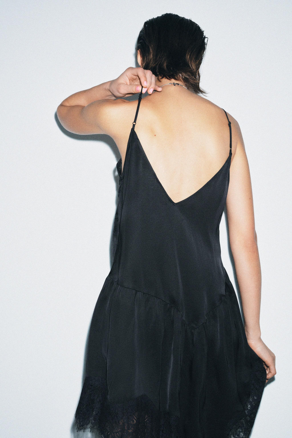 ZW COLLECTION ASYMMETRIC SHORT DRESS - Zara фото 5