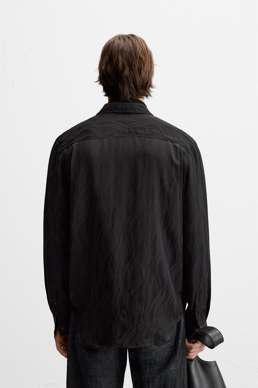 SATIN JACQUARD SHIRT - Zara фото 3