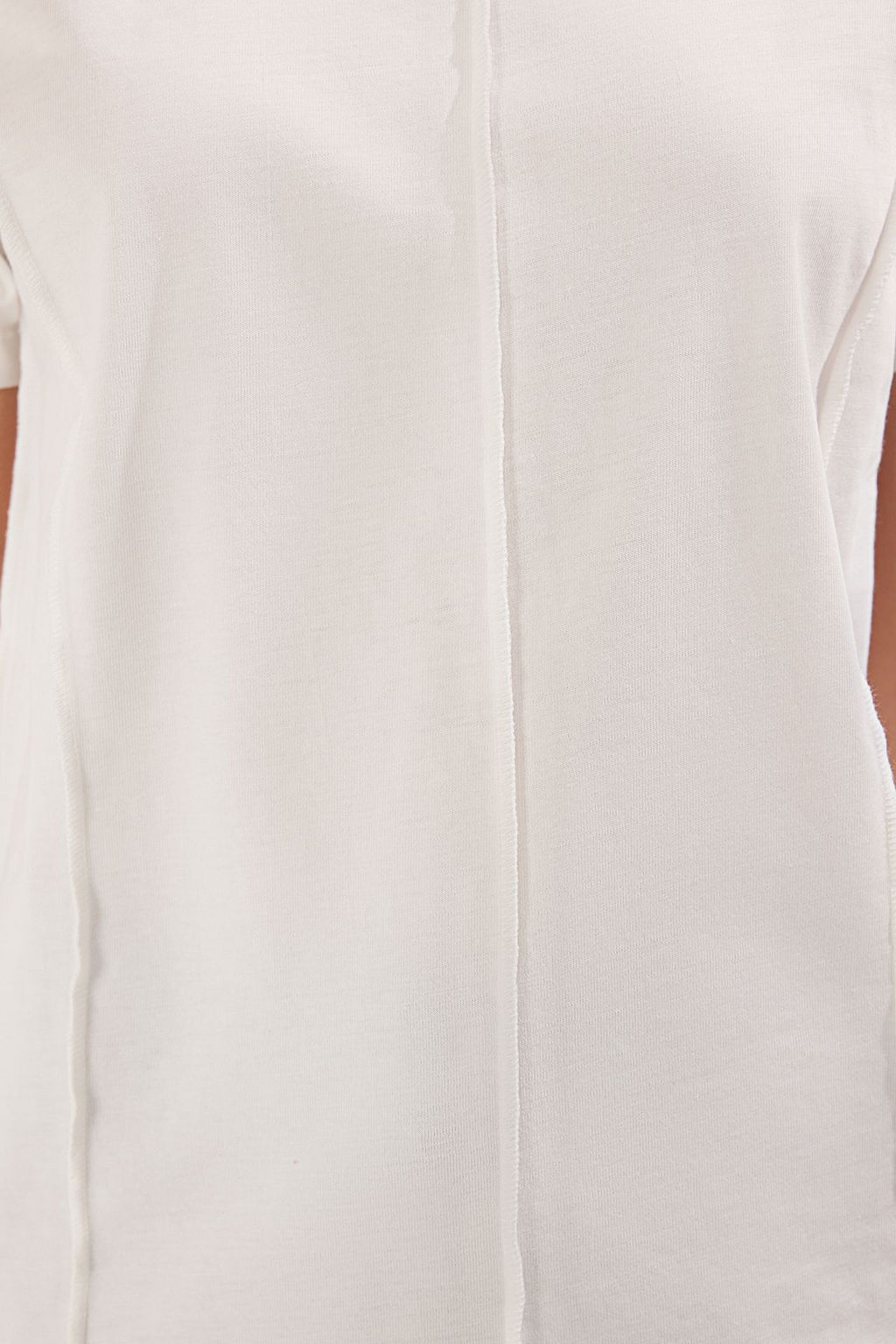 TRENDYOLMILLA Haki %100 Pamuk Dikis Detayl? Regular/Normal Kal?p Orme T-Shirt TWOSS25TS00135  фото 9