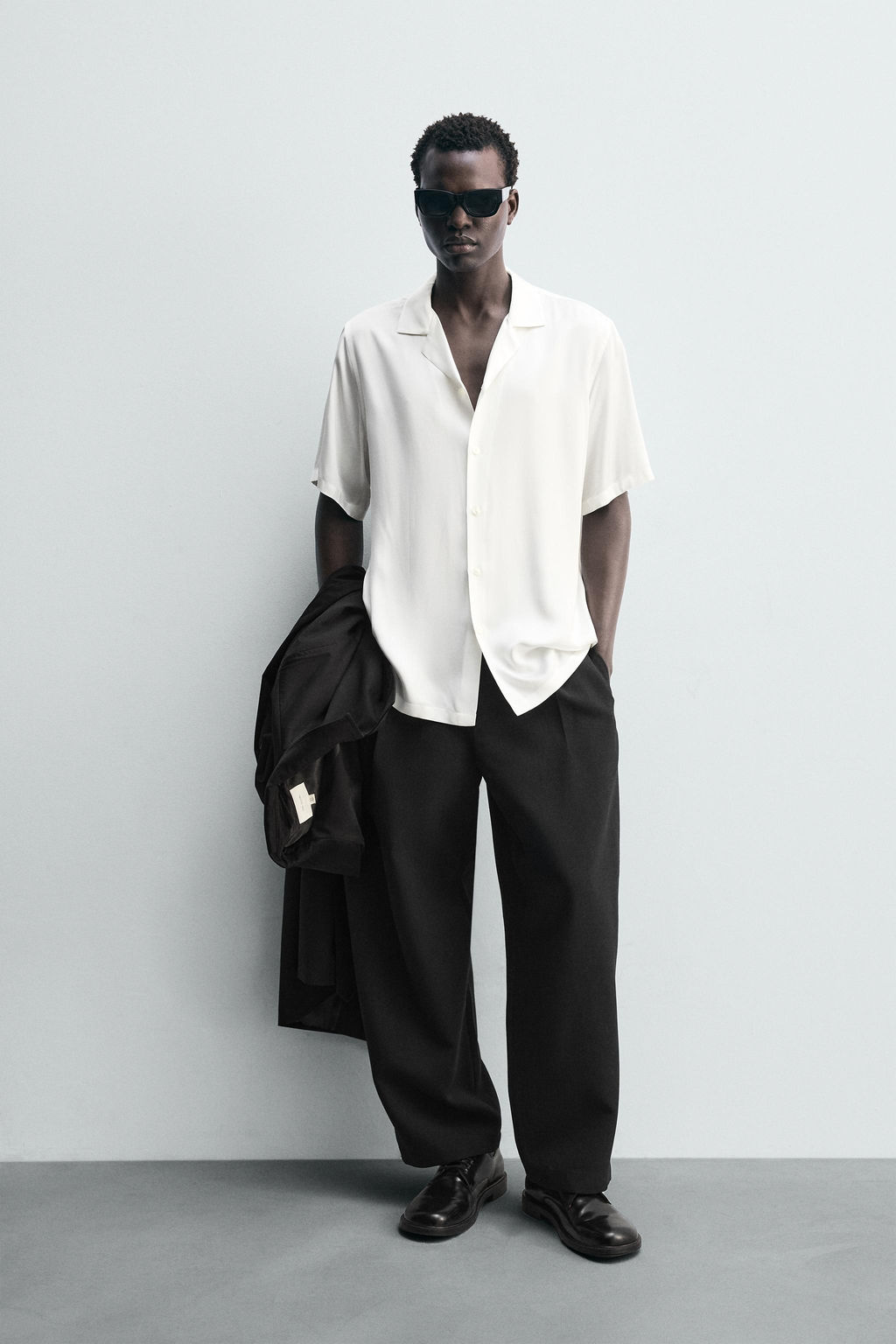 REGULAR FIT SATIN SHIRT