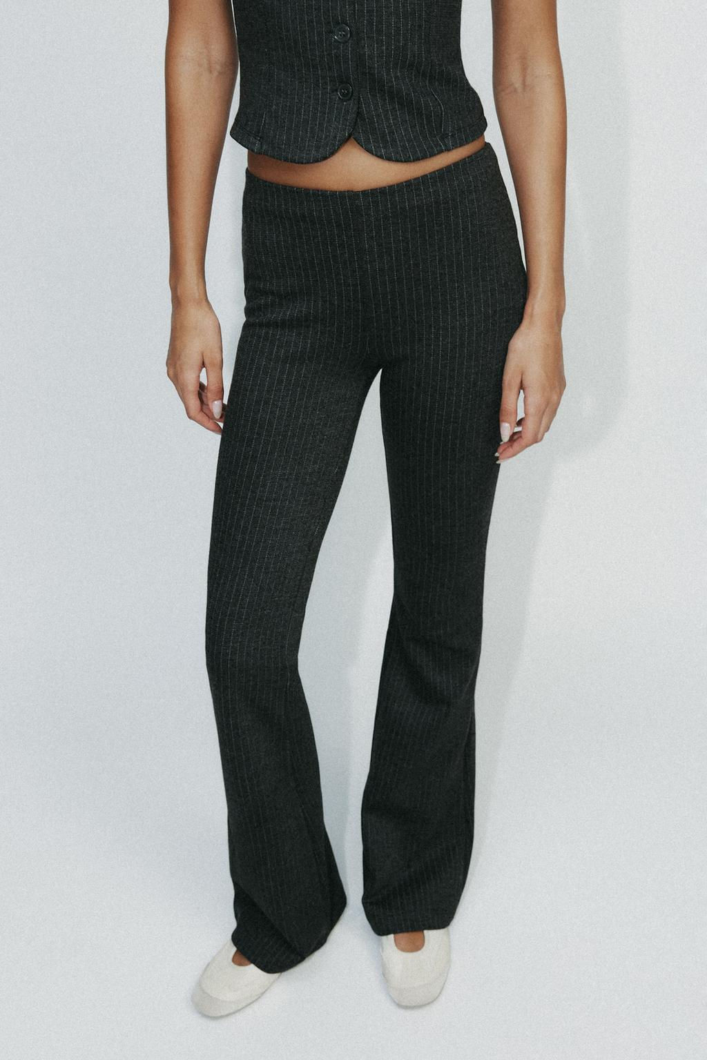 INTERLOCK BELL BOTTOM TROUSERS - Zara фото 14