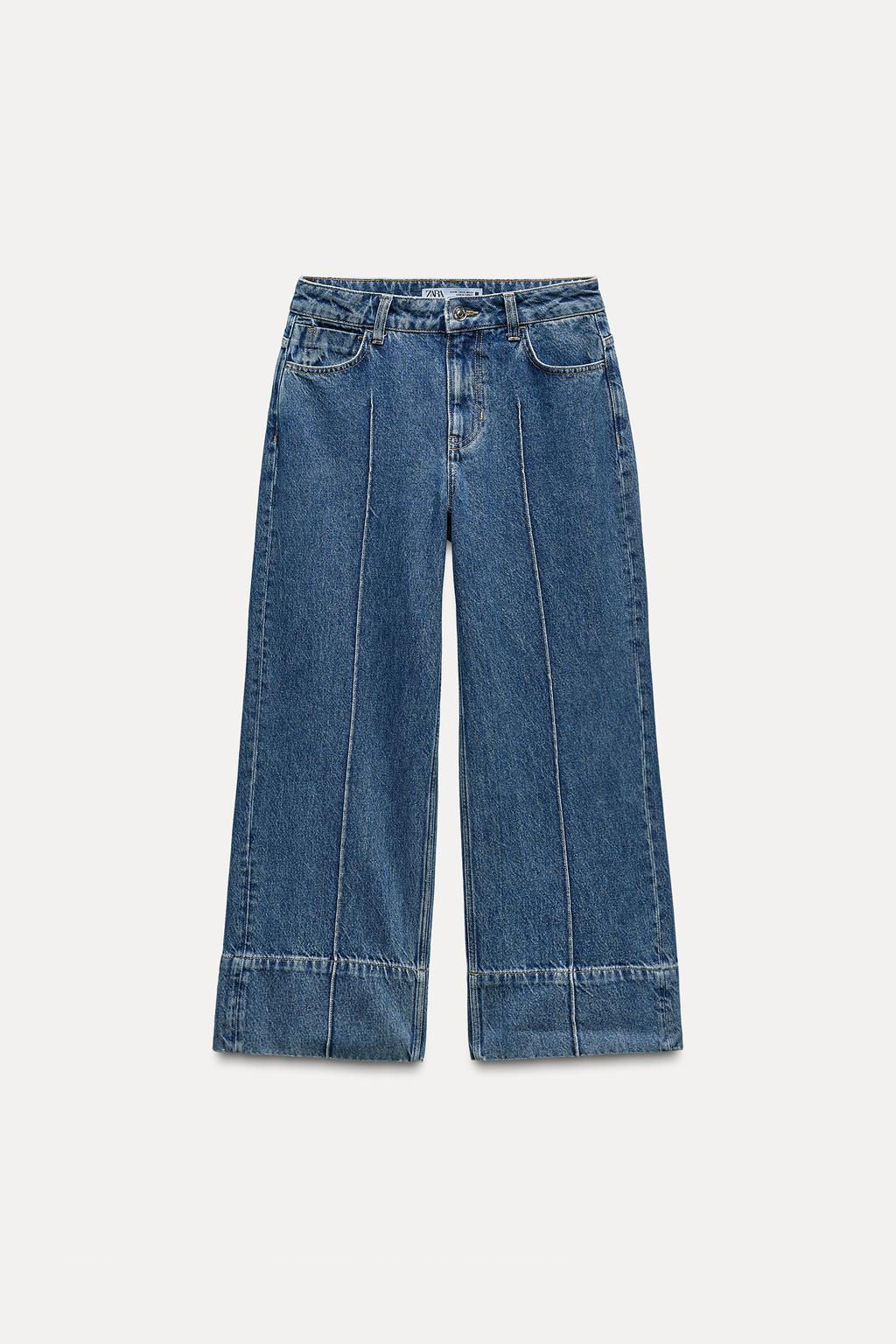 Z1975 WIDE-LEG HIGH-WAIST CROPPED JEANS - Zara фото 14