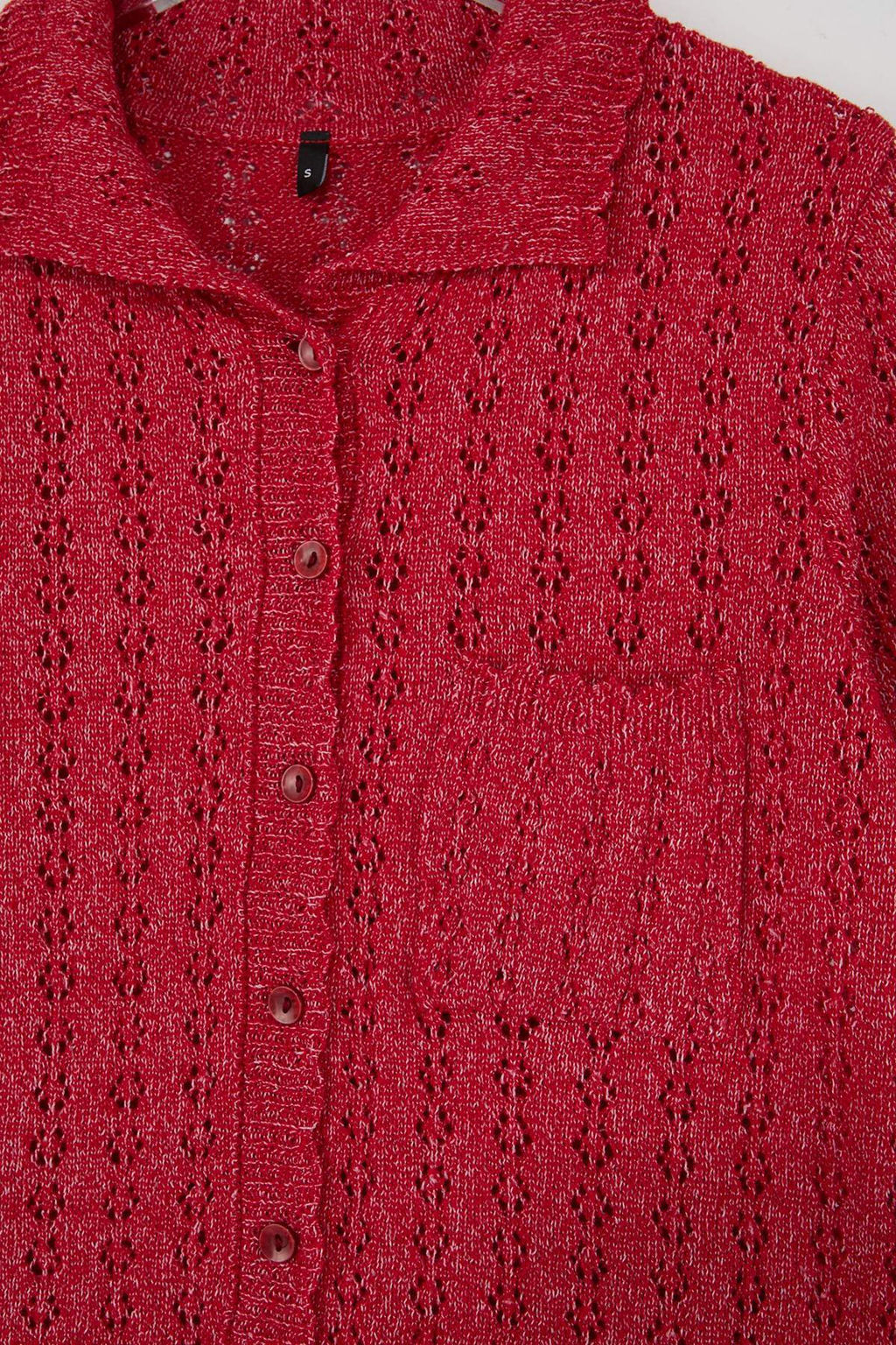 K?rm?z? Pamuk Kar?s?ml? Triko Bluz TWOSS26BZ00294 - Trendyolmilla фото 2