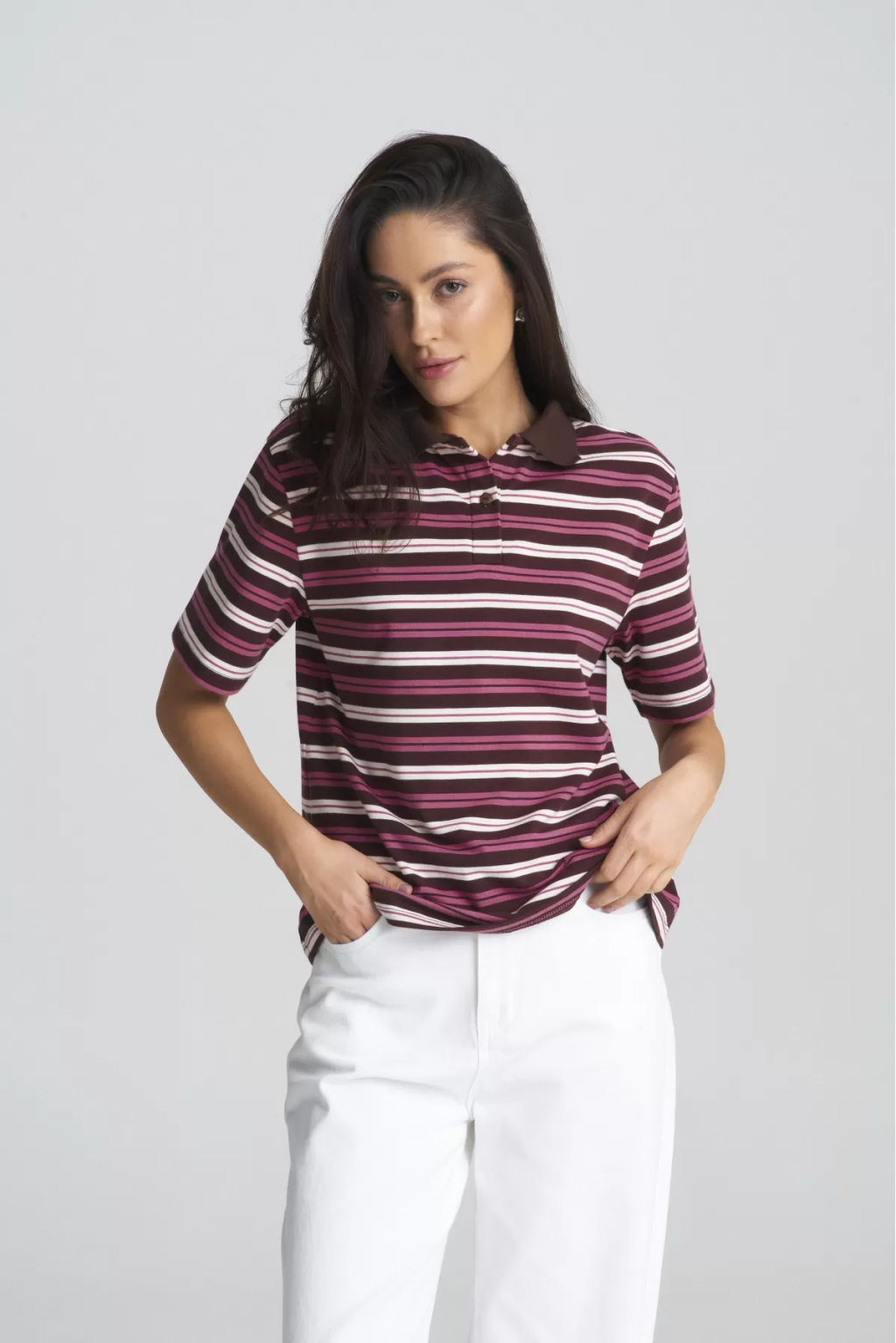Поло в полоску Pink - Erist store фото 3