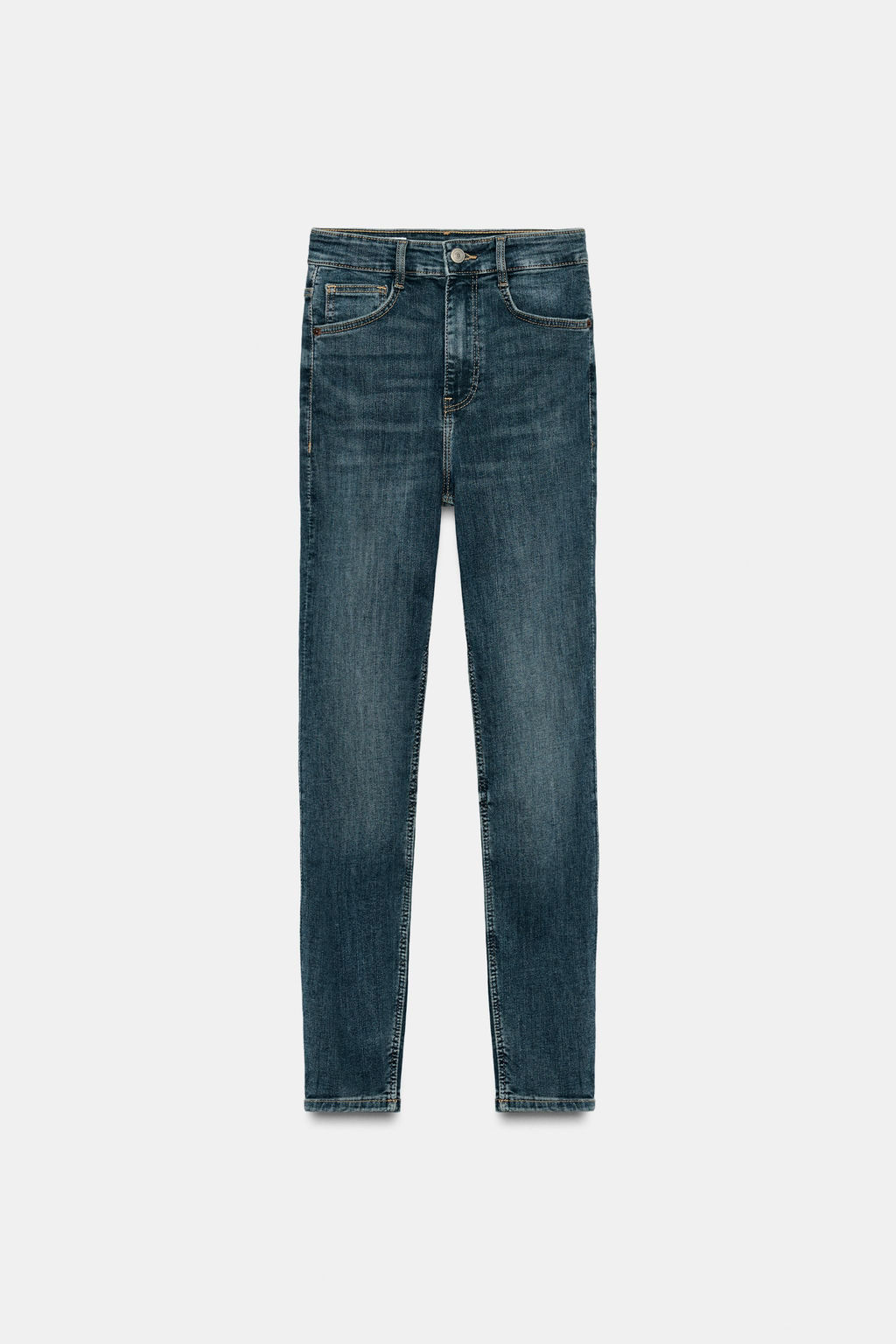 JEANS TRF SKINNY TIRO ALTO / Azul / Gris - Zara фото 7