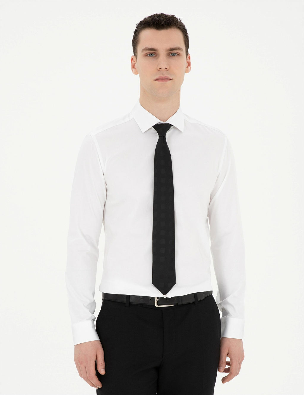 Beyaz Ex. Slim Fit Uzun Kollu Basic G_mlek