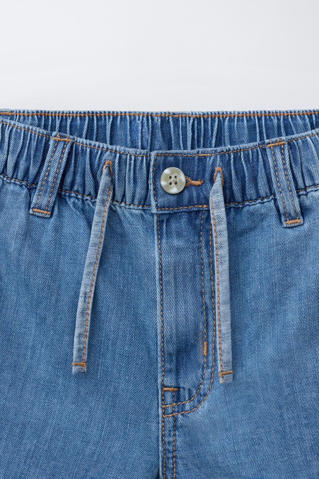 BERMUDA DENIM CON ALGOD?N Y LINO / Azul - Zara фото 3