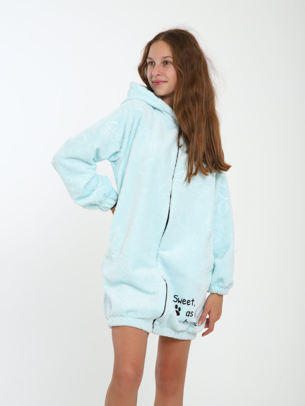 Халат "Лапки" бирюза