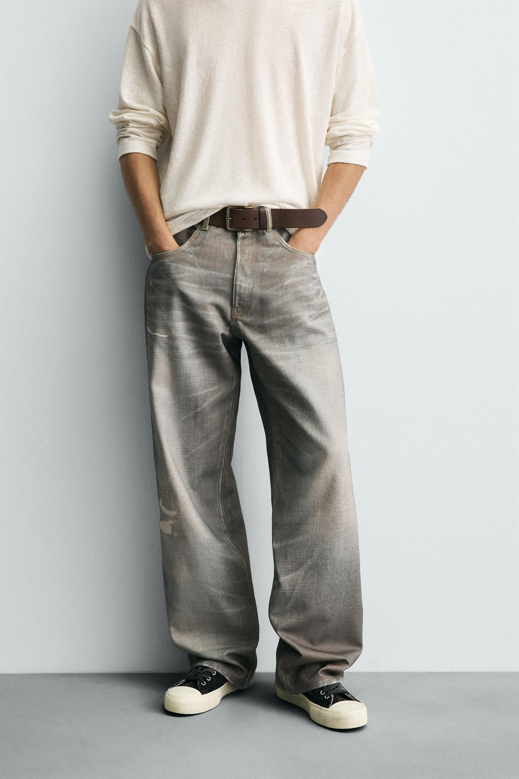 PRINTED BAGGY FIT JEANS - Zara фото 2