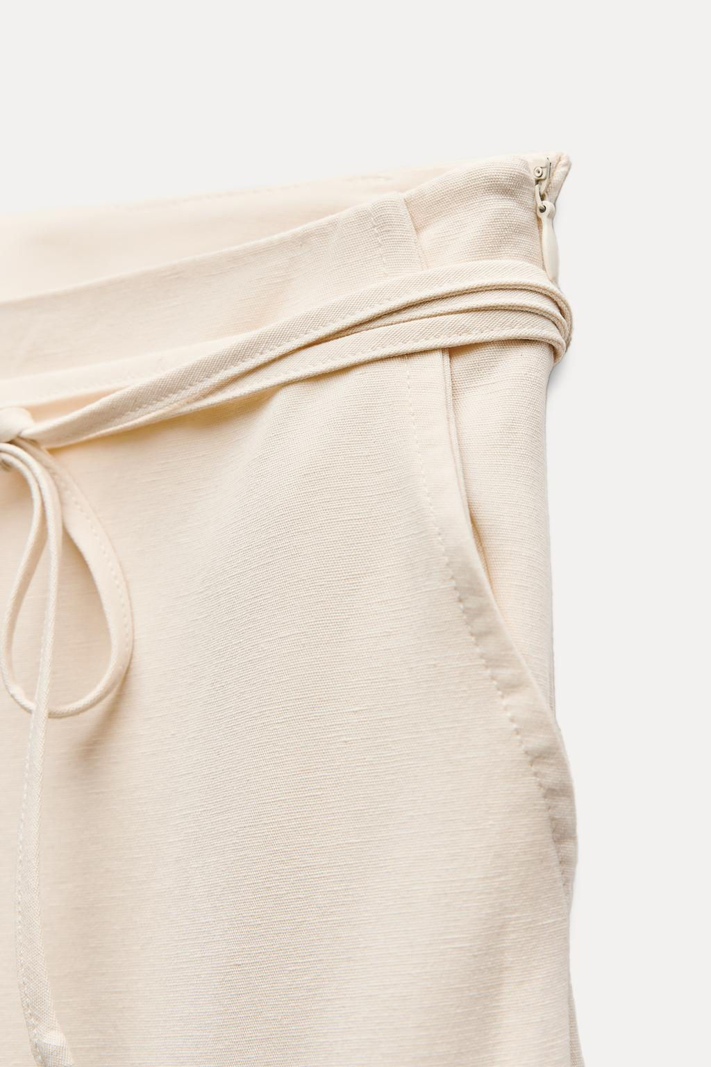 FULL LENGTH TROUSERS WITH BELT - Zara фото 7