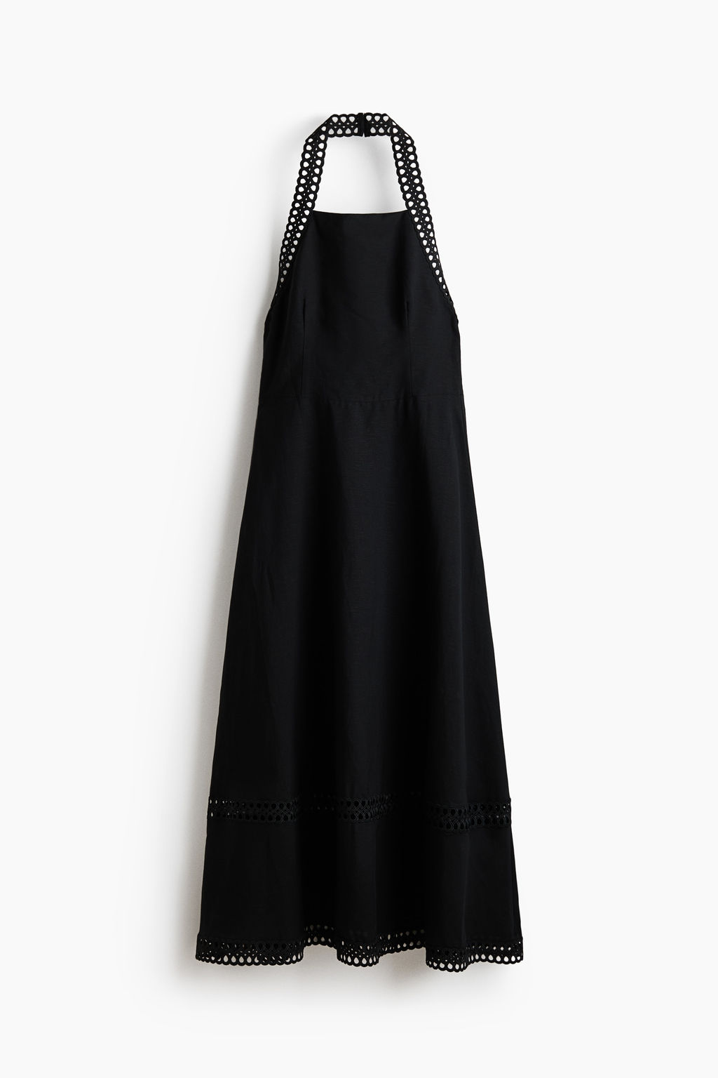 Vestido halter en mezcla de lino
