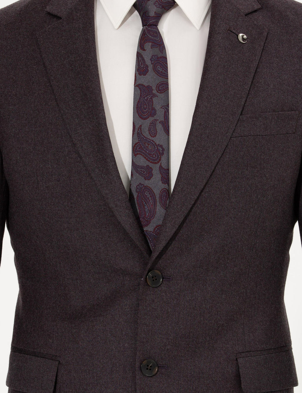 Бордово-красный приталенный пиджак - Cacharel фото 6