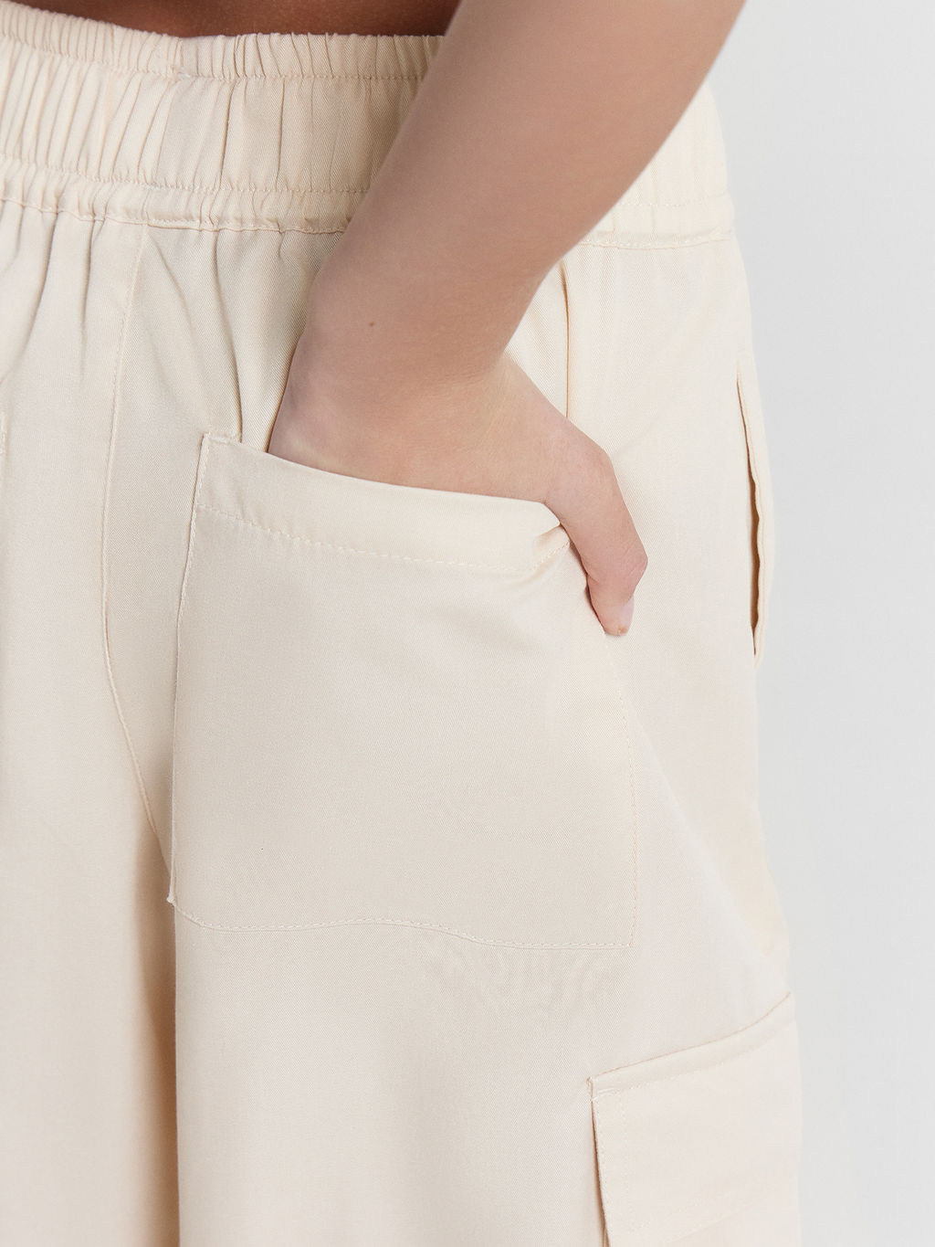 Брюки карго для девочек кремовые - Mark formelle фото 7