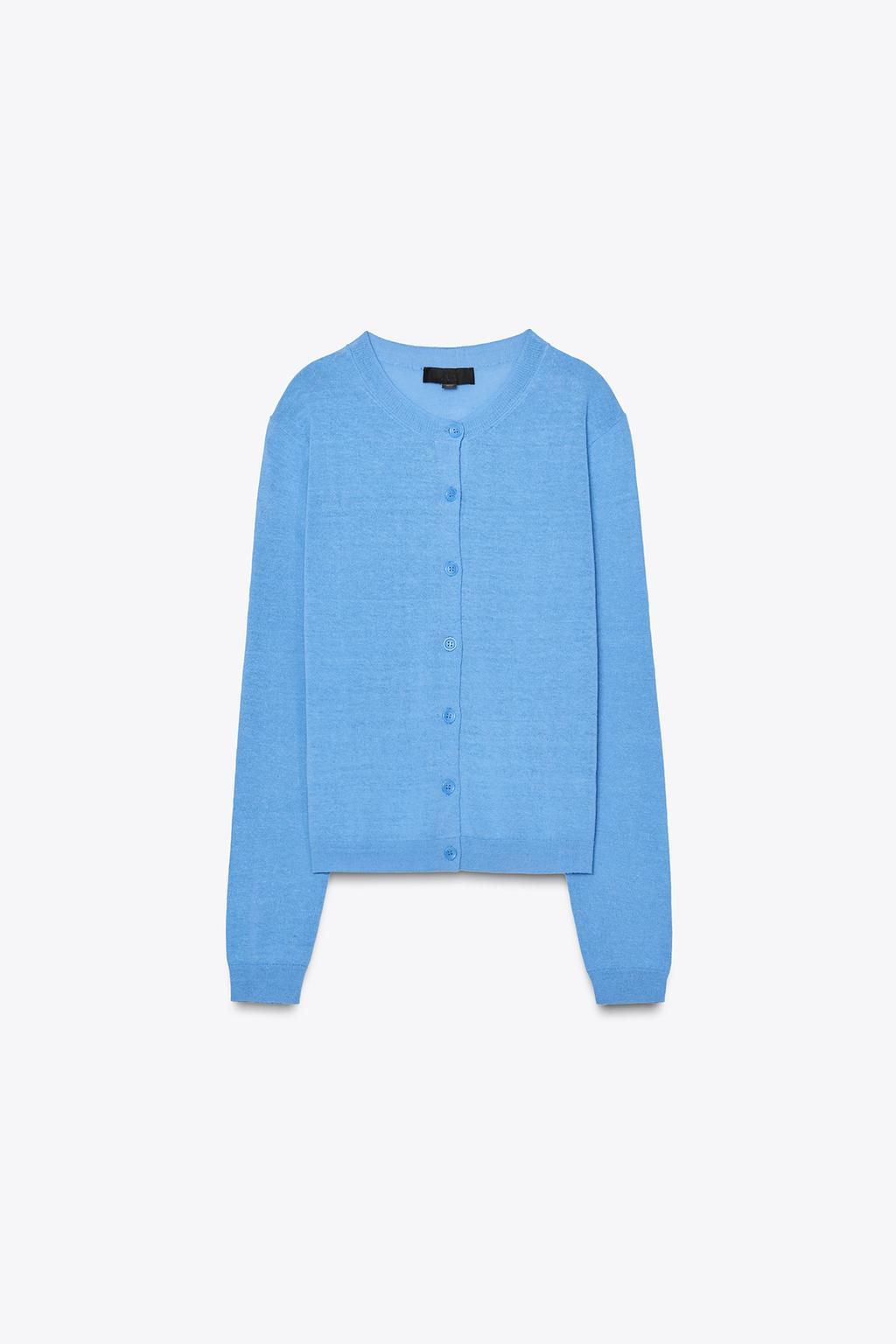 LINEN BLEND CARDIGAN - Zara фото 11