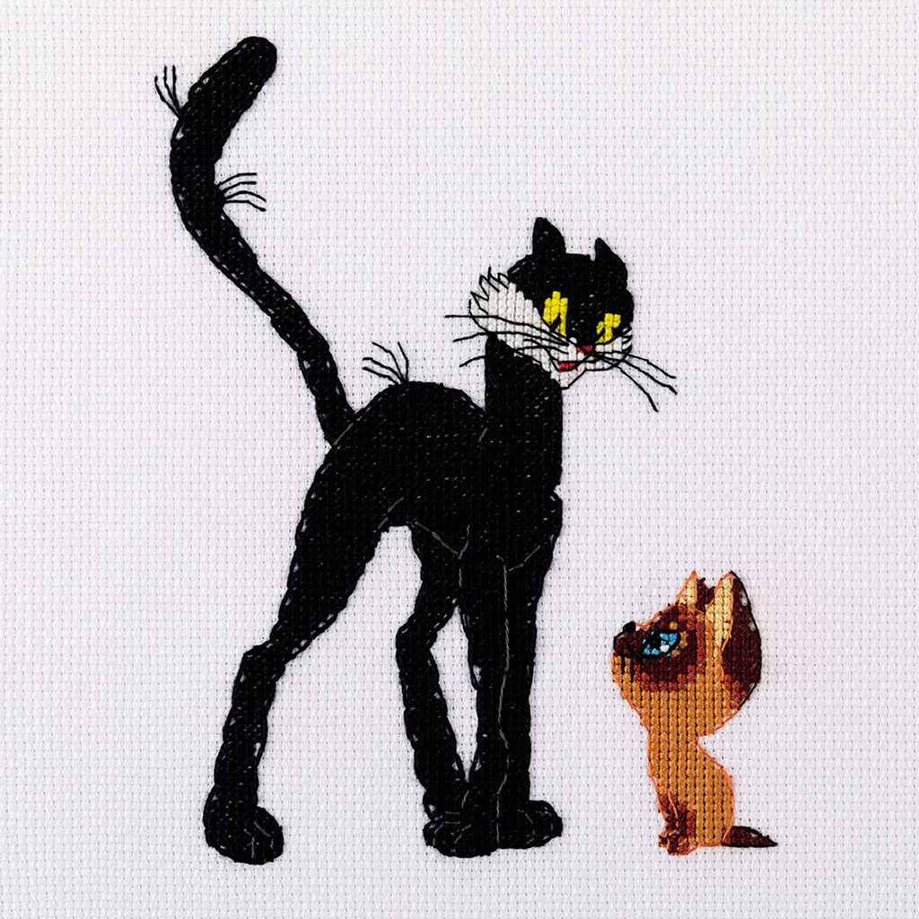 Klart набор для вышивания Союзмультфильм CMF-8-568 Черный кот и котенок Гав 14 х 18 см