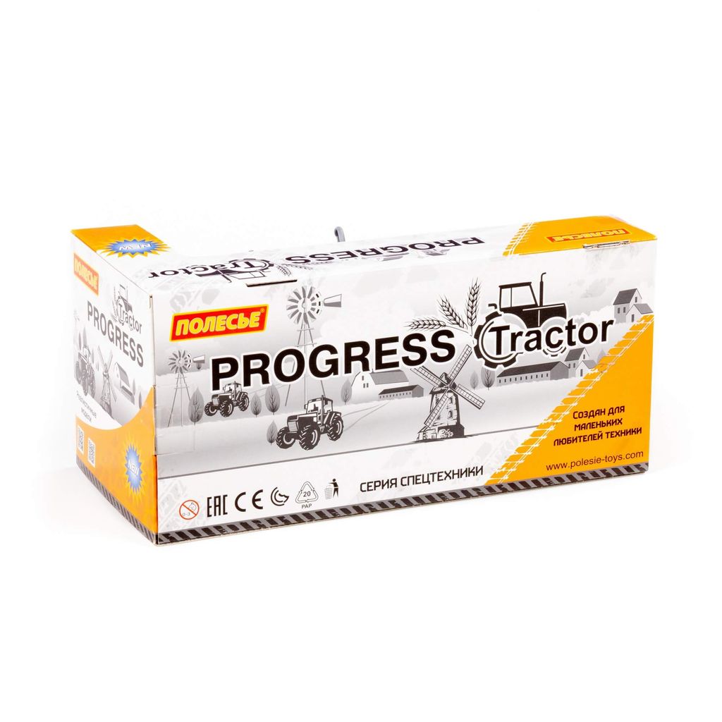 Трактор Прогресс снегоуборочный инерционный (оранжевый) (в коробке) - Полесье фото 10