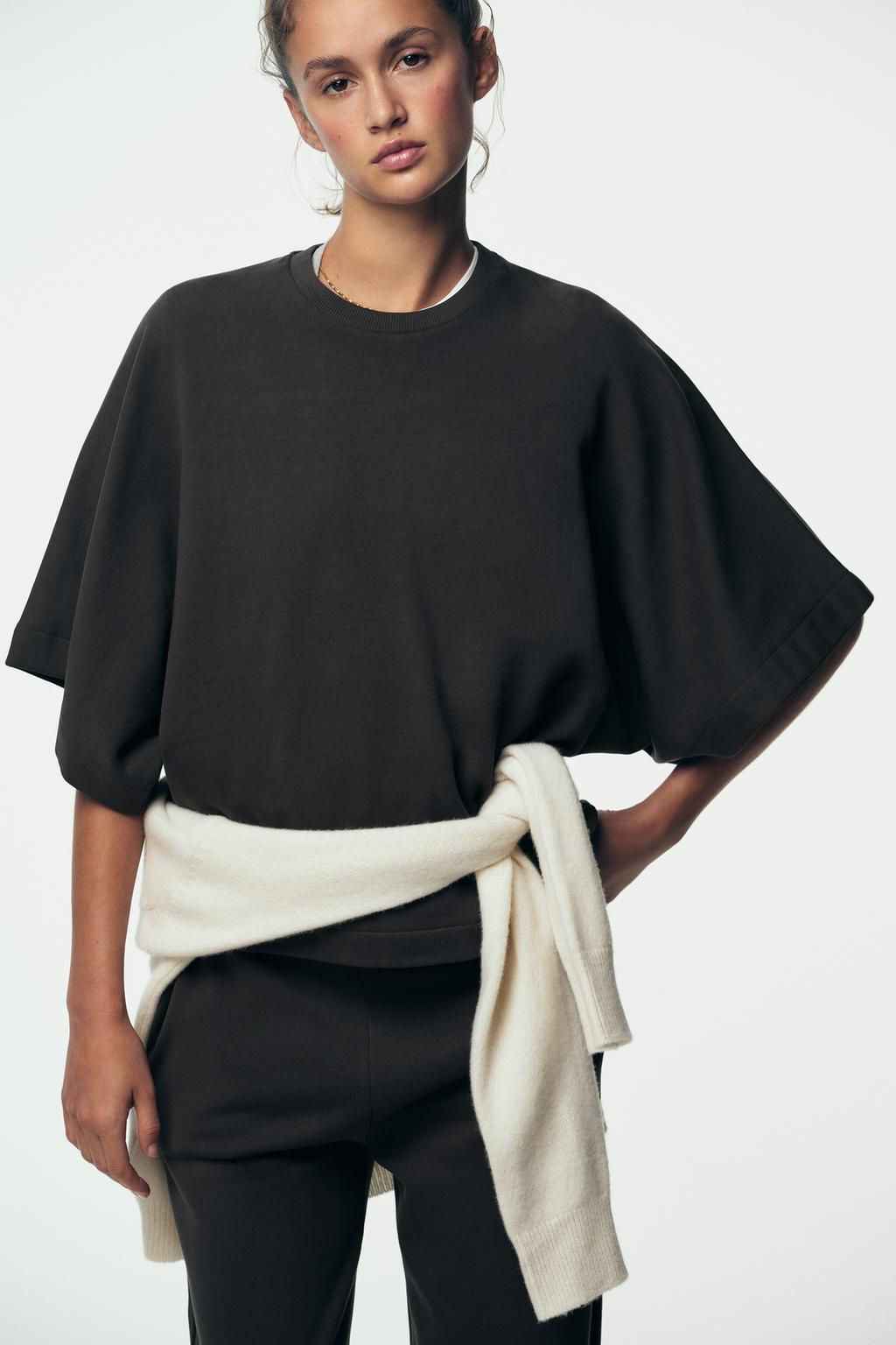 RUSTIC SHORT SLEEVE SWEATSHIRT - Zara фото 10