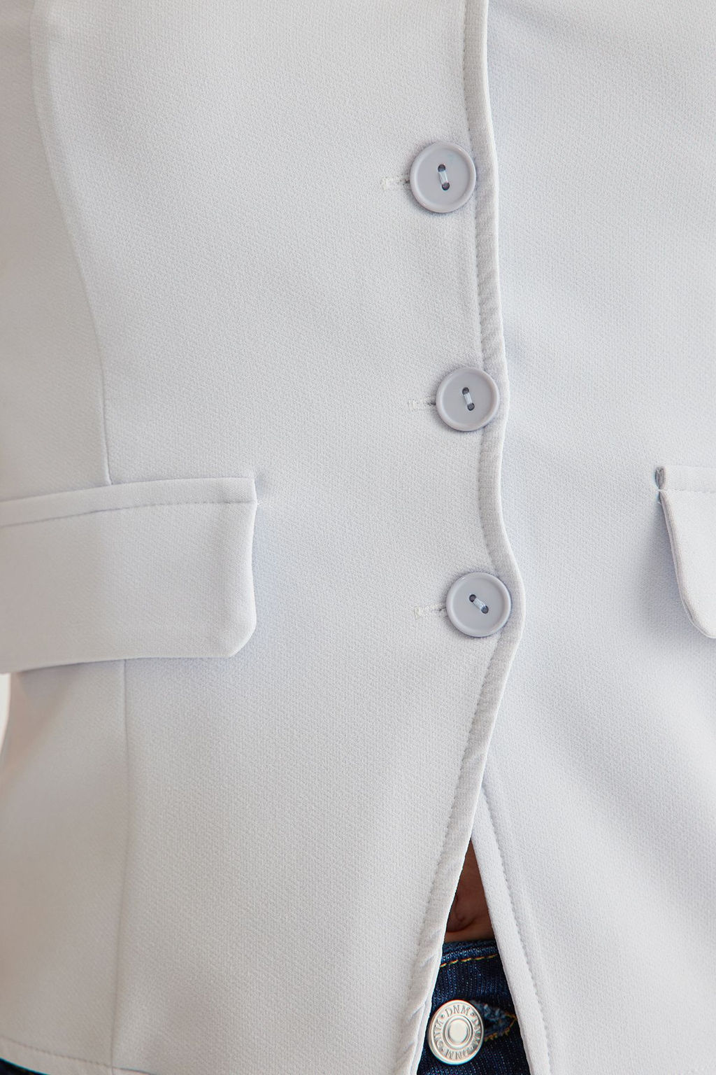 TRENDYOLMILLA Siyah Slim Fit Straplez Crop Dokuma Yelek TWOAW24YE00034  фото 4