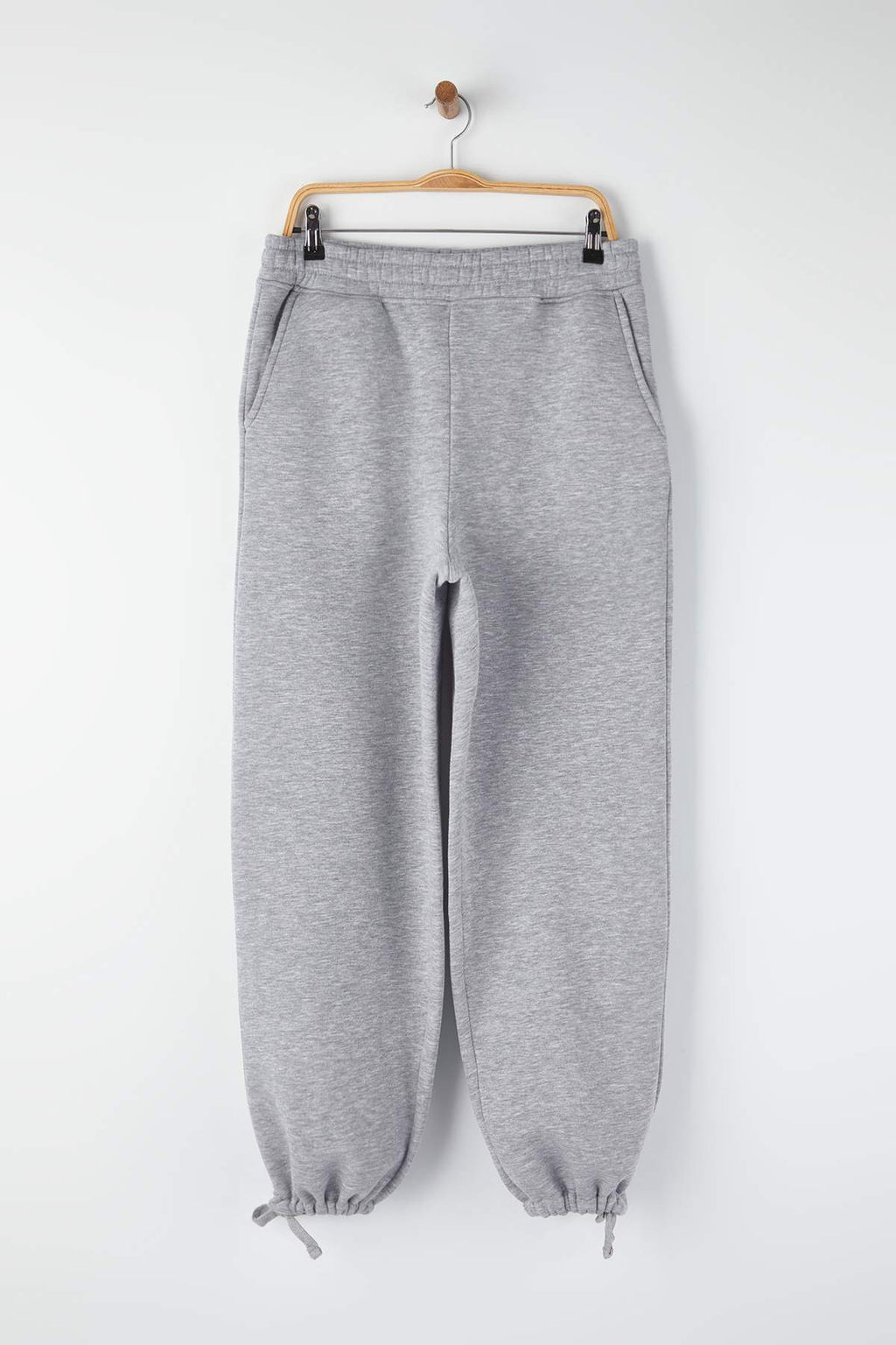 Gri Melanj Wide Leg Paca Lastikli Esofman Alt? TMNAW26EA00003