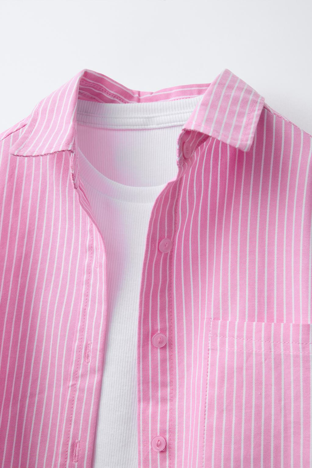 OXFORD SHIRT AND RIBBED T-SHIRT PACK - Zara фото 16