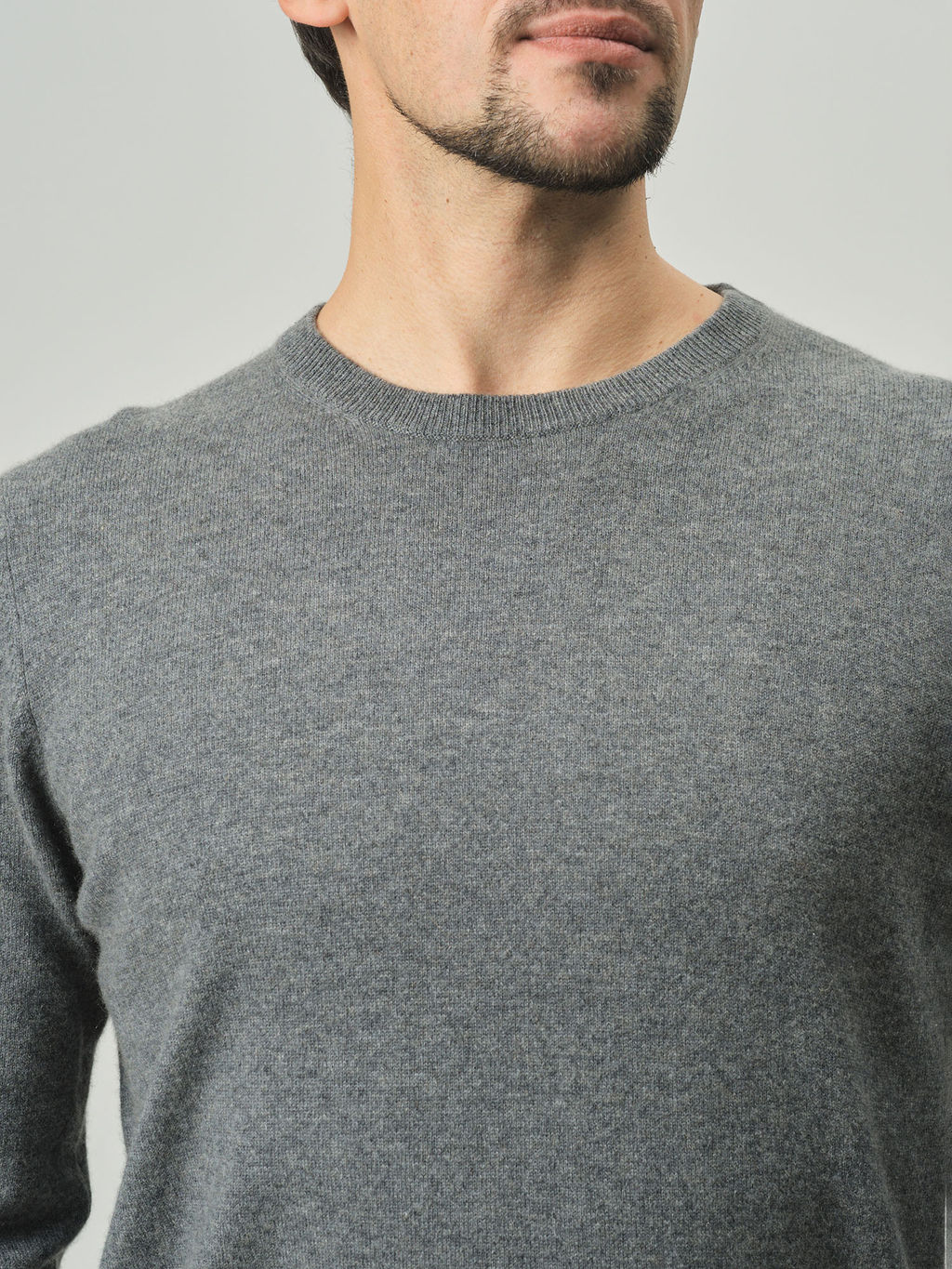 Джемпер из кашемира мужской KM040800-E серый