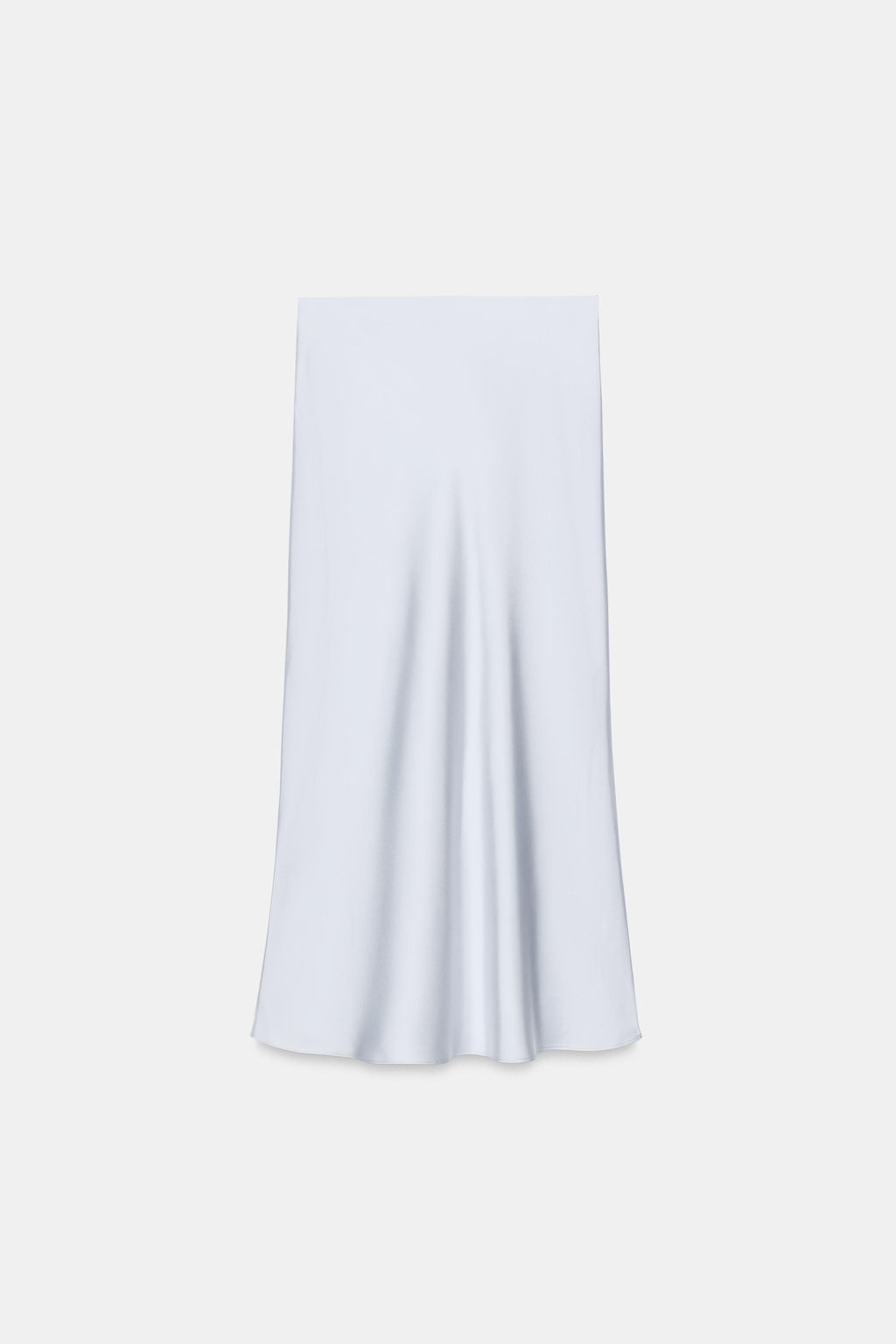FALDA MIDI SATINADA LUNARES / Gris azul - Zara фото 6