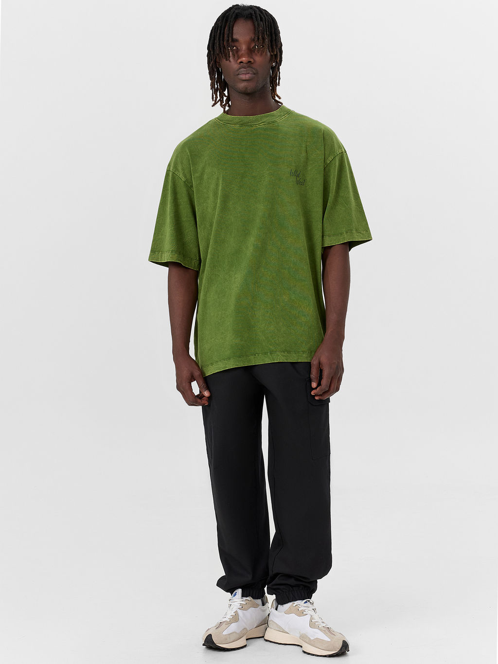 Футболка Mark Formelle мужская зеленый с обработкой и надписью хлопок  фото 3