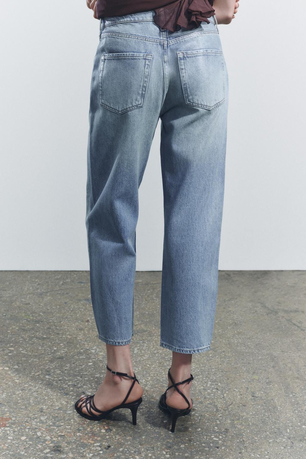 ZW COLLECTION STRAIGHT-LEG MID-RISE JEANS - Zara фото 4